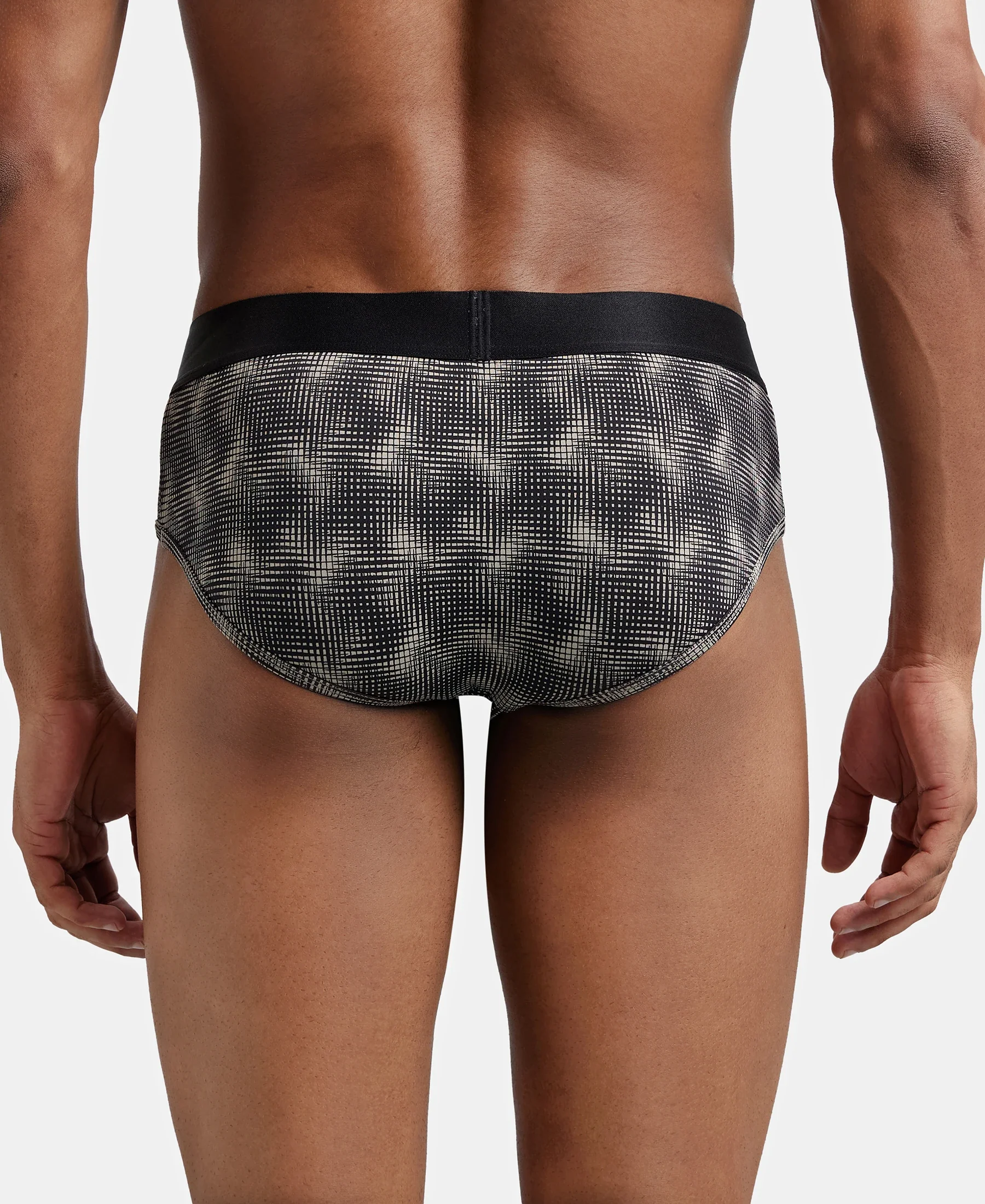 Tactel Microfiber Elastane Stretch Printed Brief with Moisture Move Properties - String Base Prints - Image 3