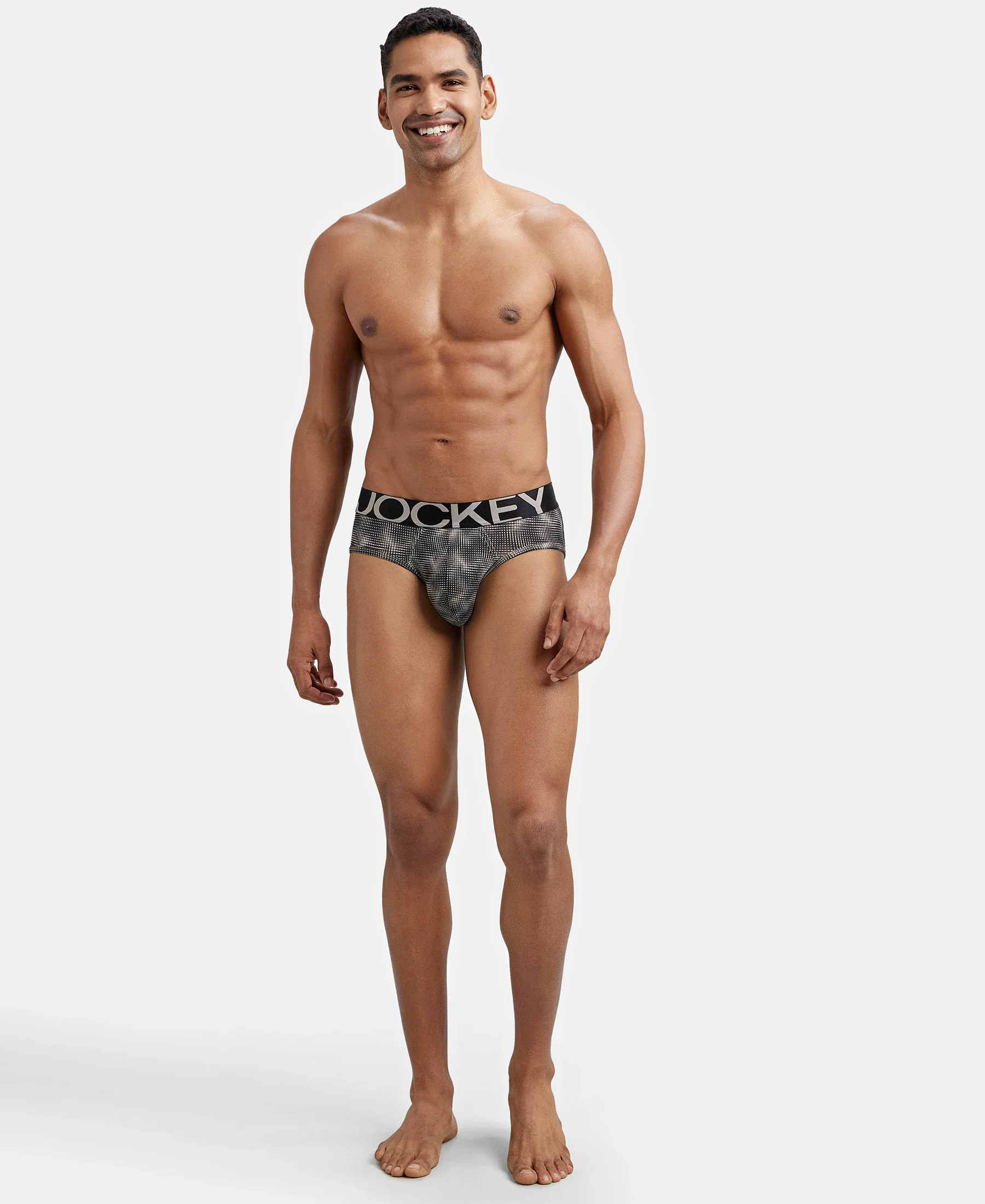 Tactel Microfiber Elastane Stretch Printed Brief with Moisture Move Properties - String Base Prints - Image 4