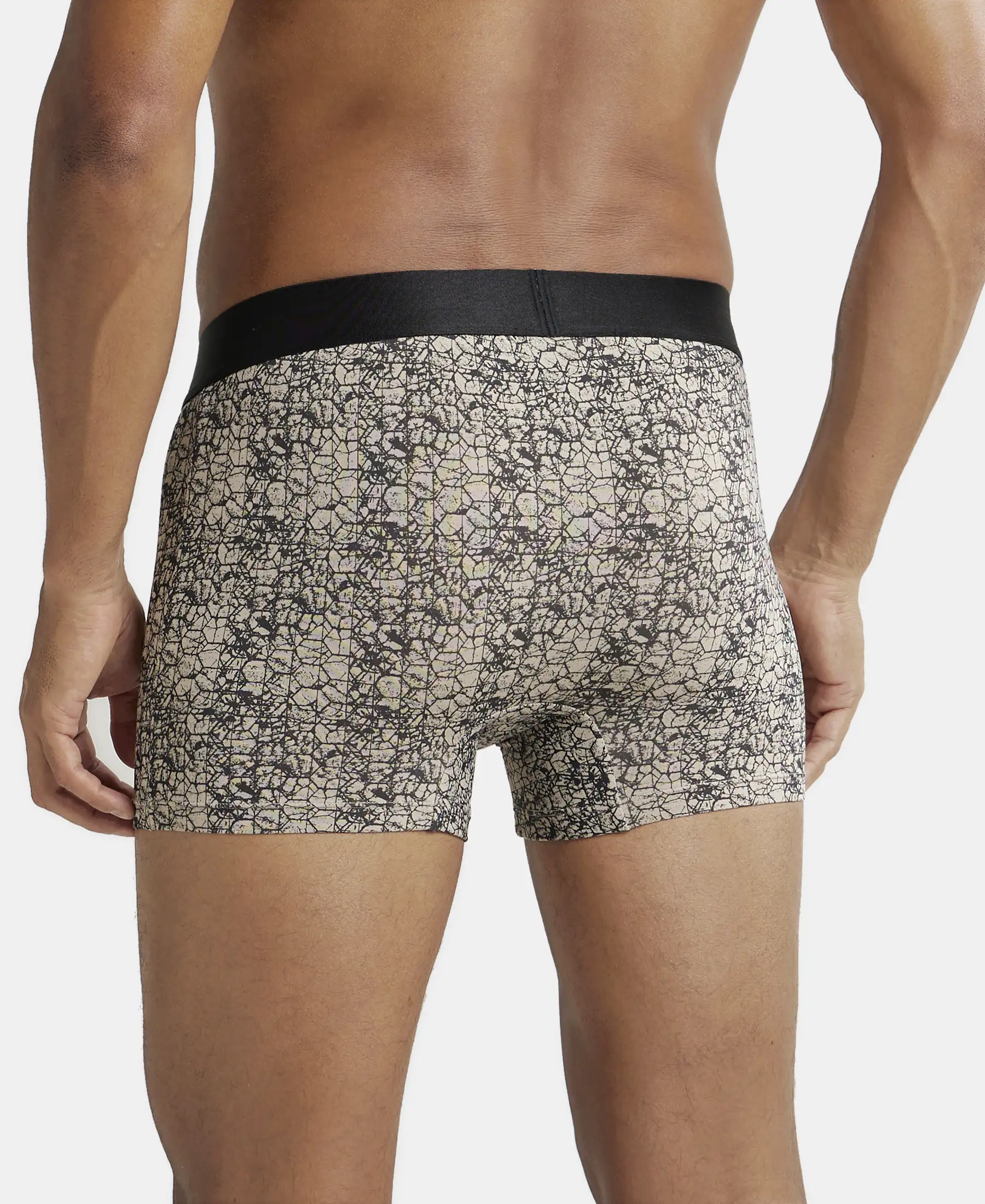 Tactel Microfiber Elastane Stretch Printed Trunk with Moisture Move Properties - String Base Printed - Image 3