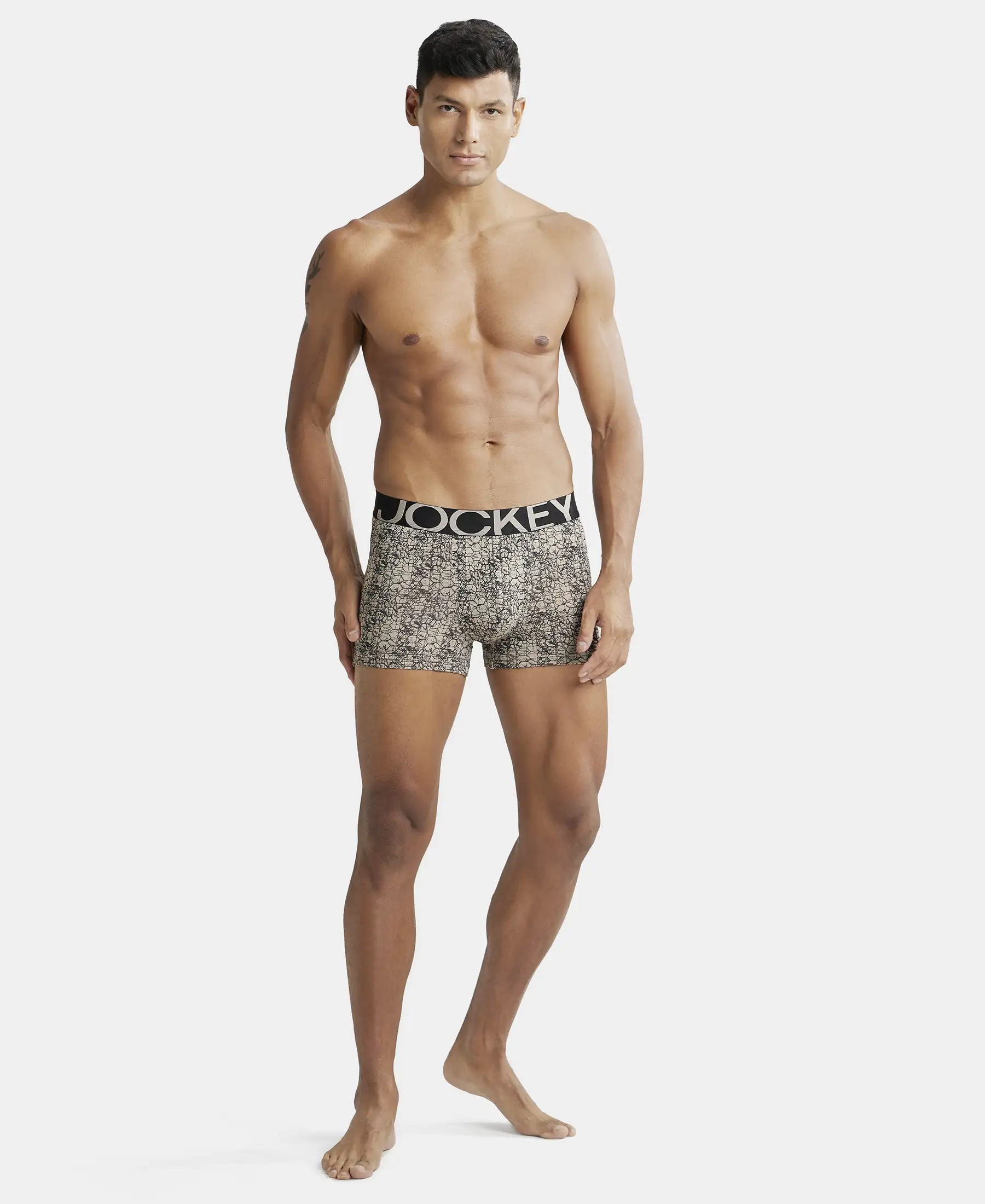 Tactel Microfiber Elastane Stretch Printed Trunk with Moisture Move Properties - String Base Printed - Image 4