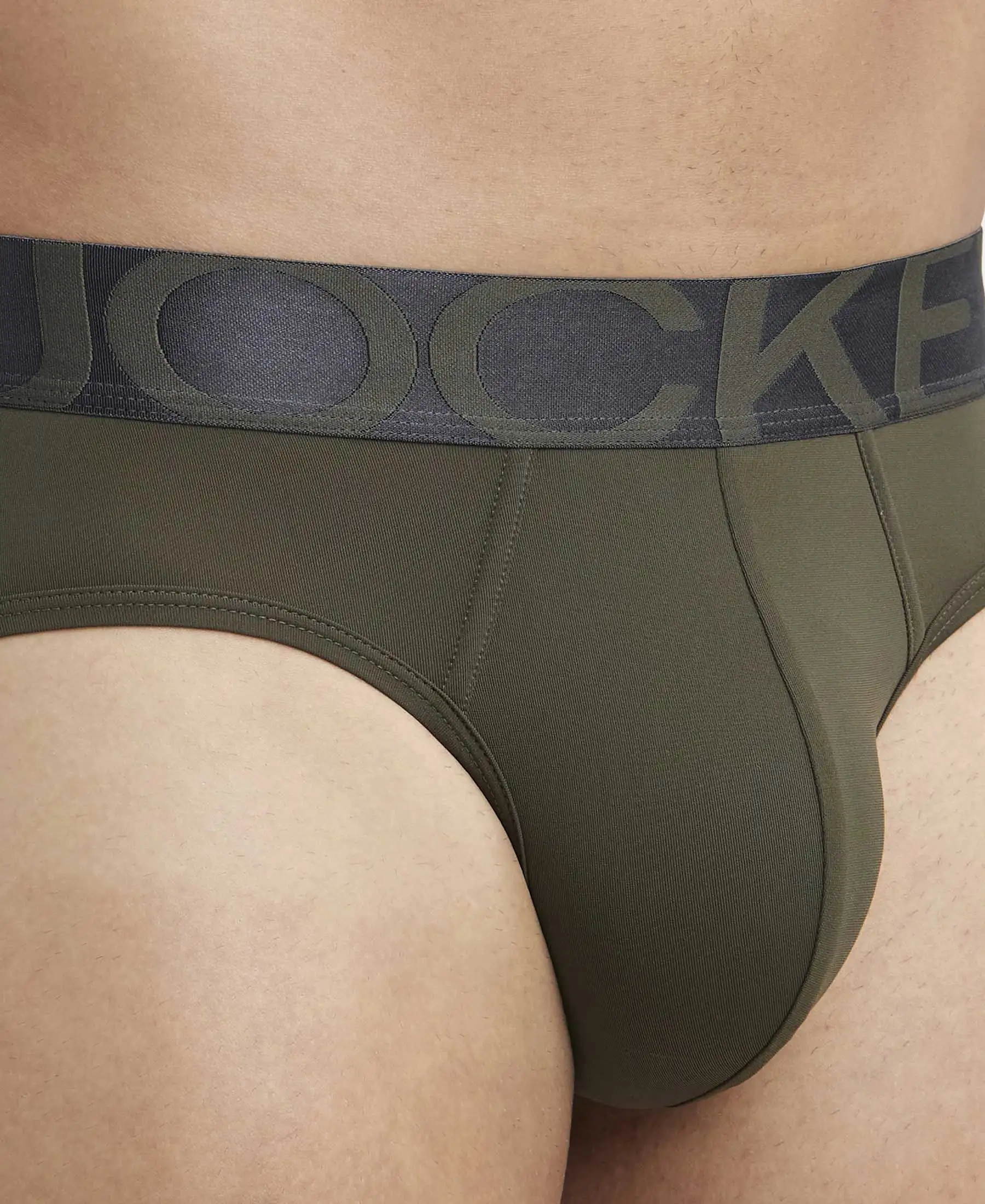 Tactel Microfiber Elastane Stretch Solid Brief with Moisture Move Properties - Forest Night - Image 6