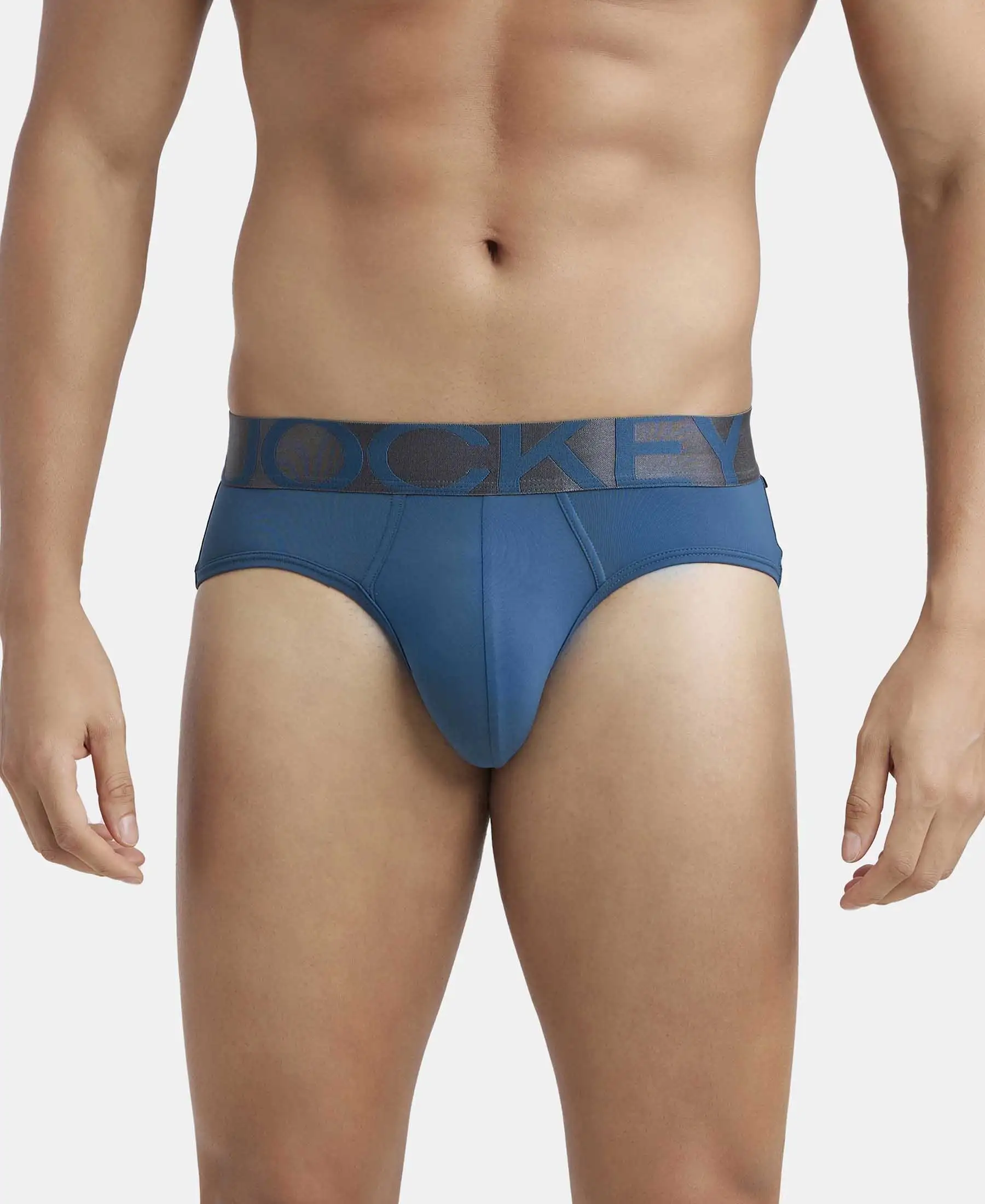 Tactel Microfiber Elastane Stretch Solid Brief with Moisture Move Properties - Legion Blue