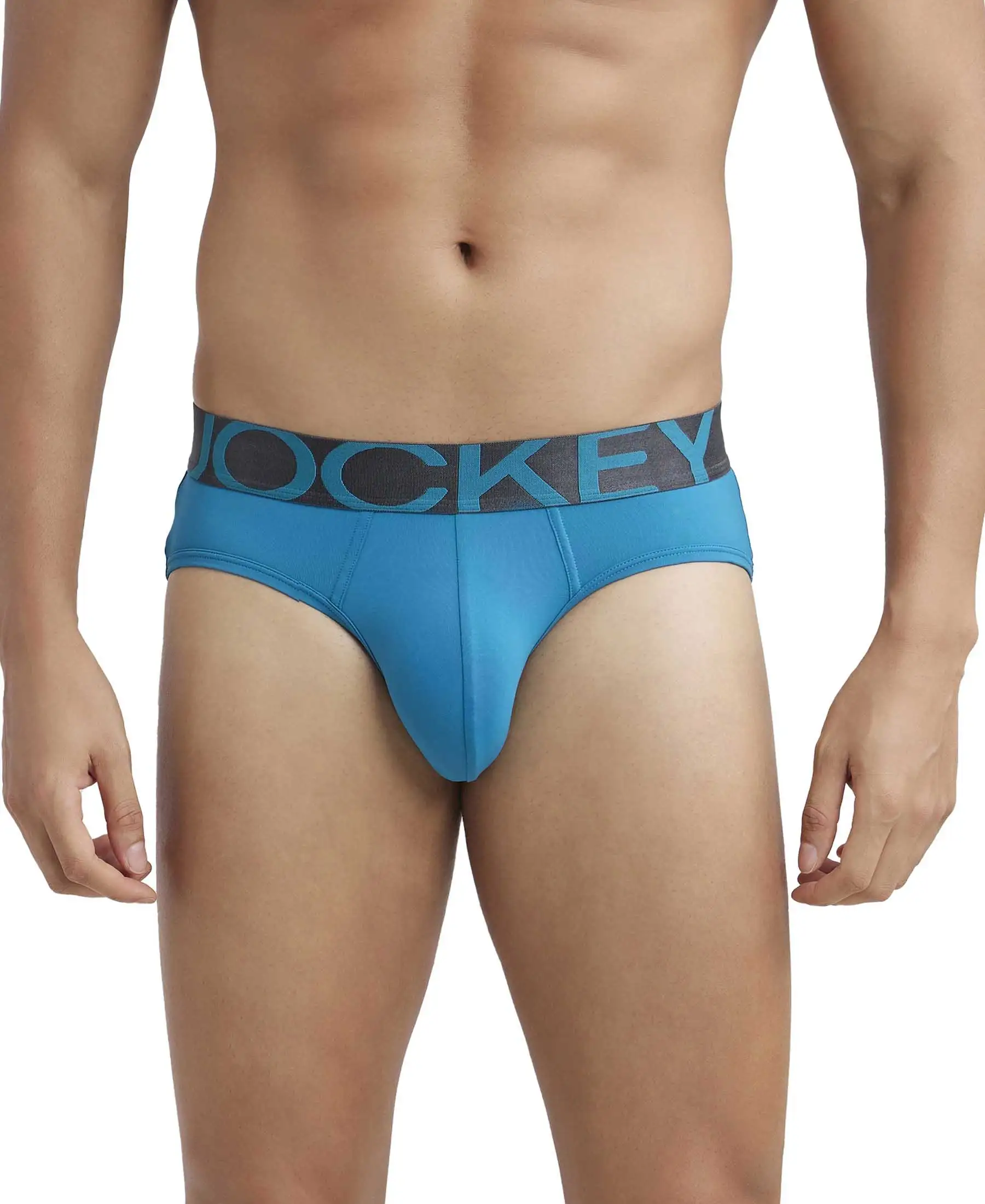 Tactel Microfiber Elastane Stretch Solid Brief with Moisture Move Properties - Ocean Depth