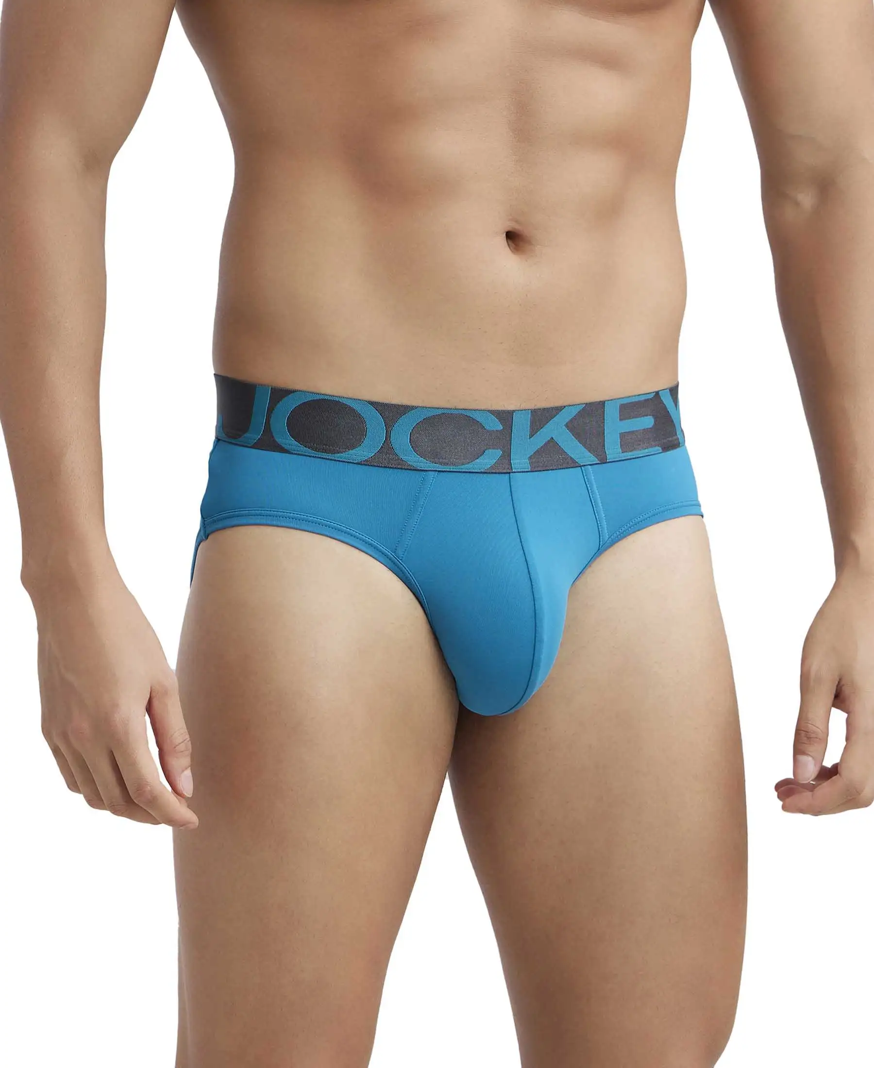 Tactel Microfiber Elastane Stretch Solid Brief with Moisture Move Properties - Ocean Depth - Image 2