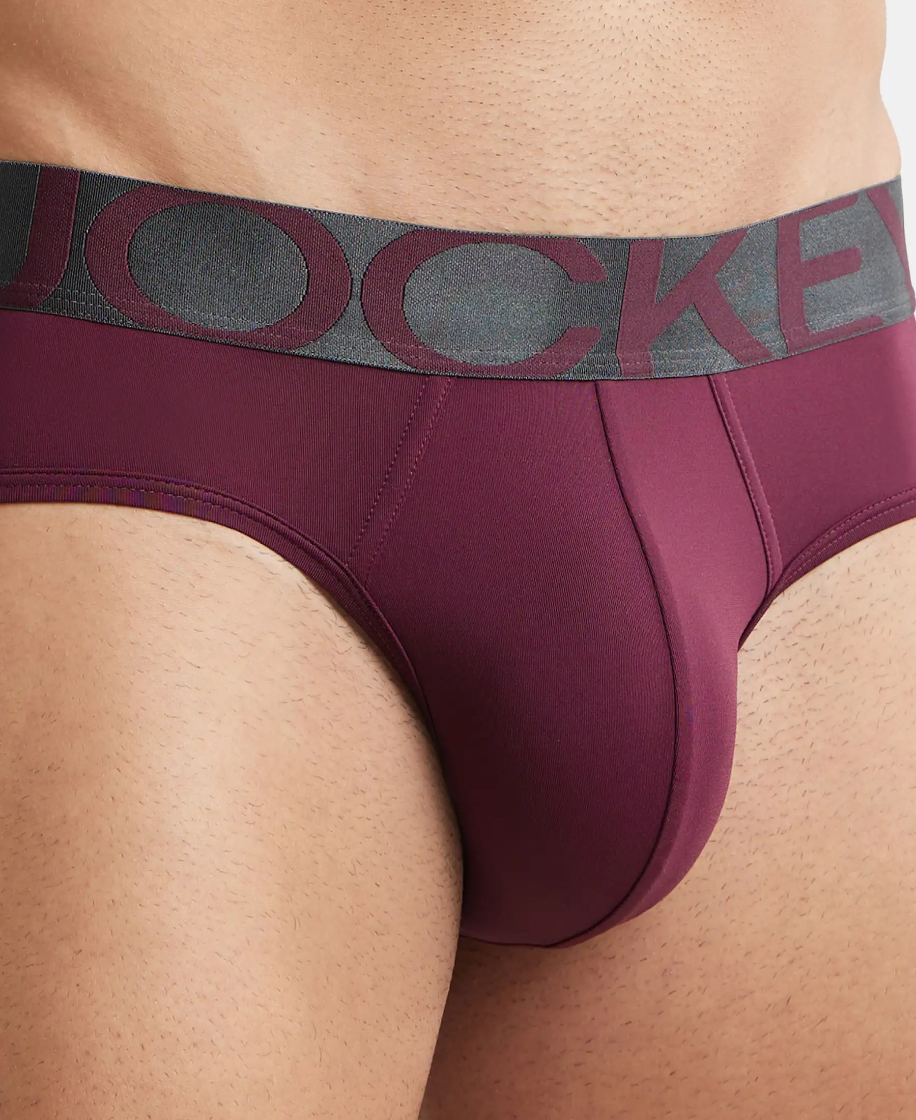 Tactel Microfiber Elastane Stretch Solid Brief with Moisture Move Properties - Wine Tasting - Image 6