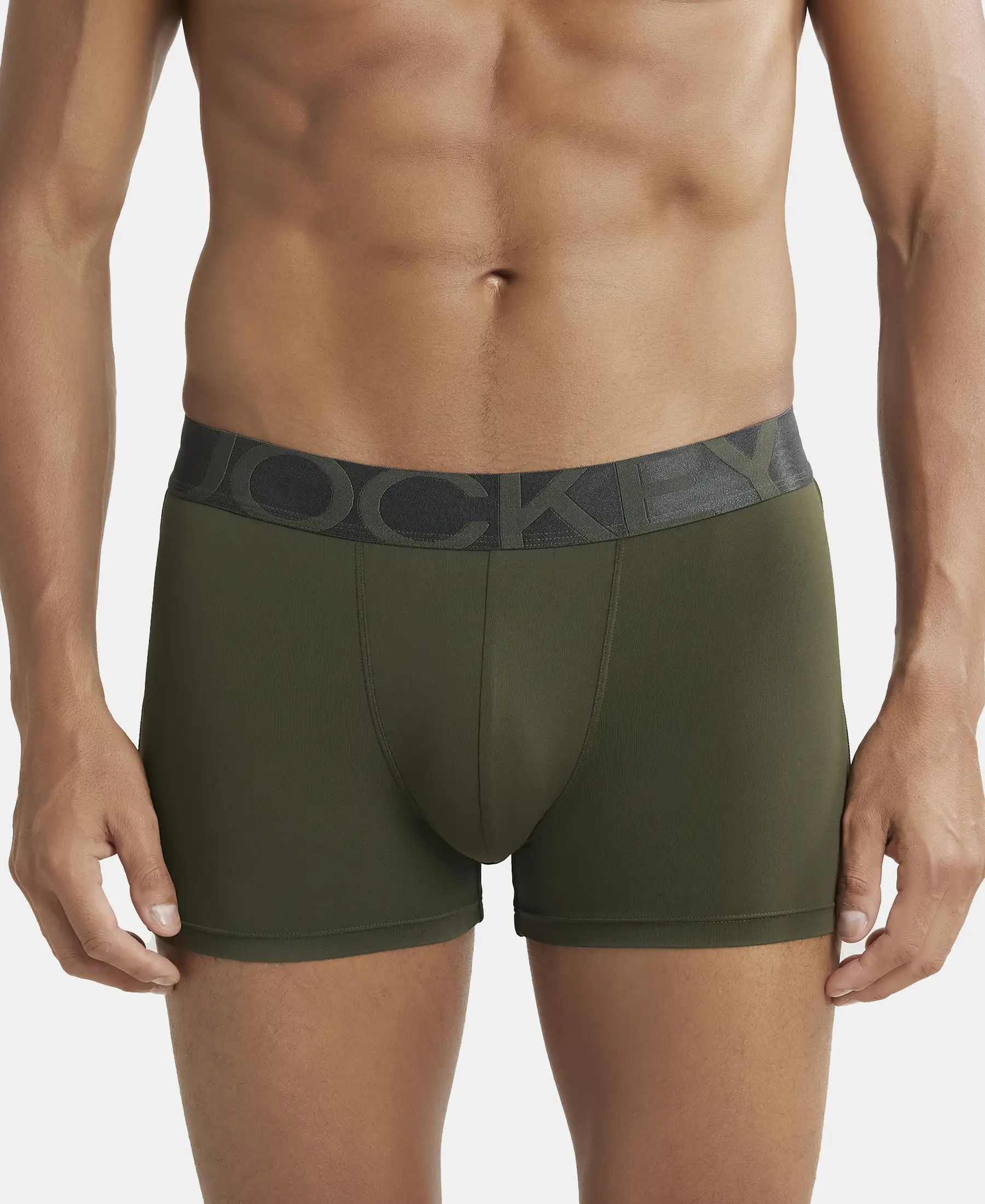 Tactel Microfiber Elastane Stretch Solid Trunk with Moisture Move Properties - Forest Night