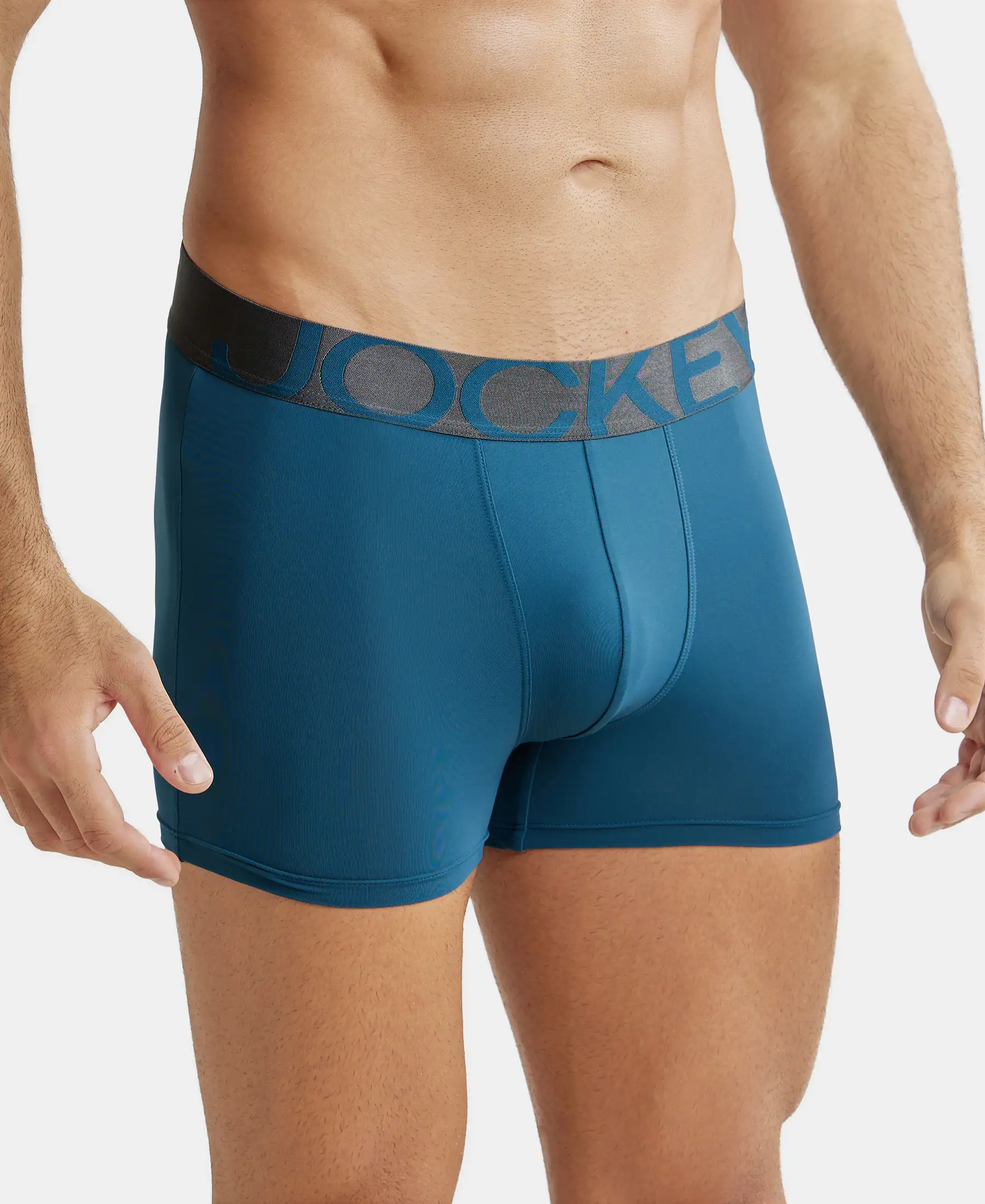 Tactel Microfiber Elastane Stretch Solid Trunk with Moisture Move Properties - Legion Blue - Image 2