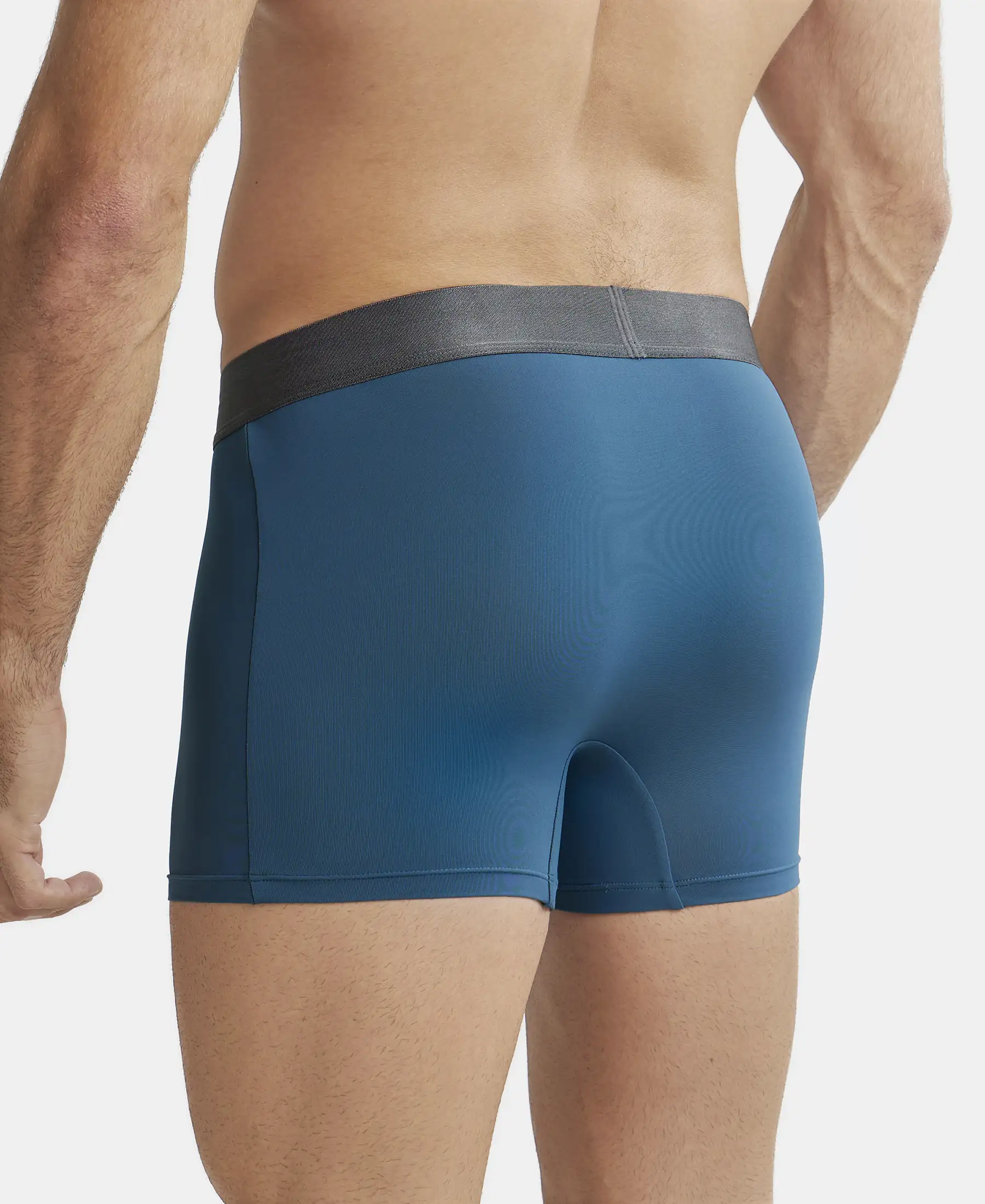 Tactel Microfiber Elastane Stretch Solid Trunk with Moisture Move Properties - Legion Blue - Image 3