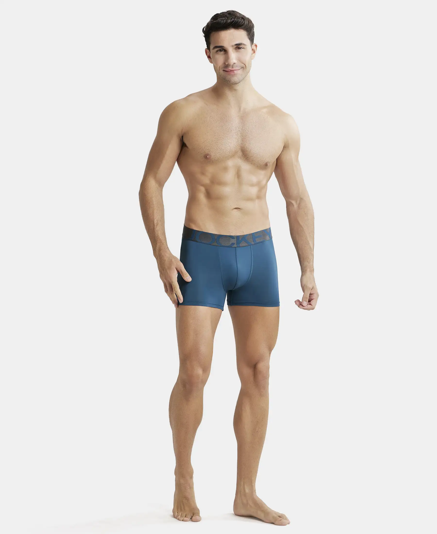 Tactel Microfiber Elastane Stretch Solid Trunk with Moisture Move Properties - Legion Blue - Image 4