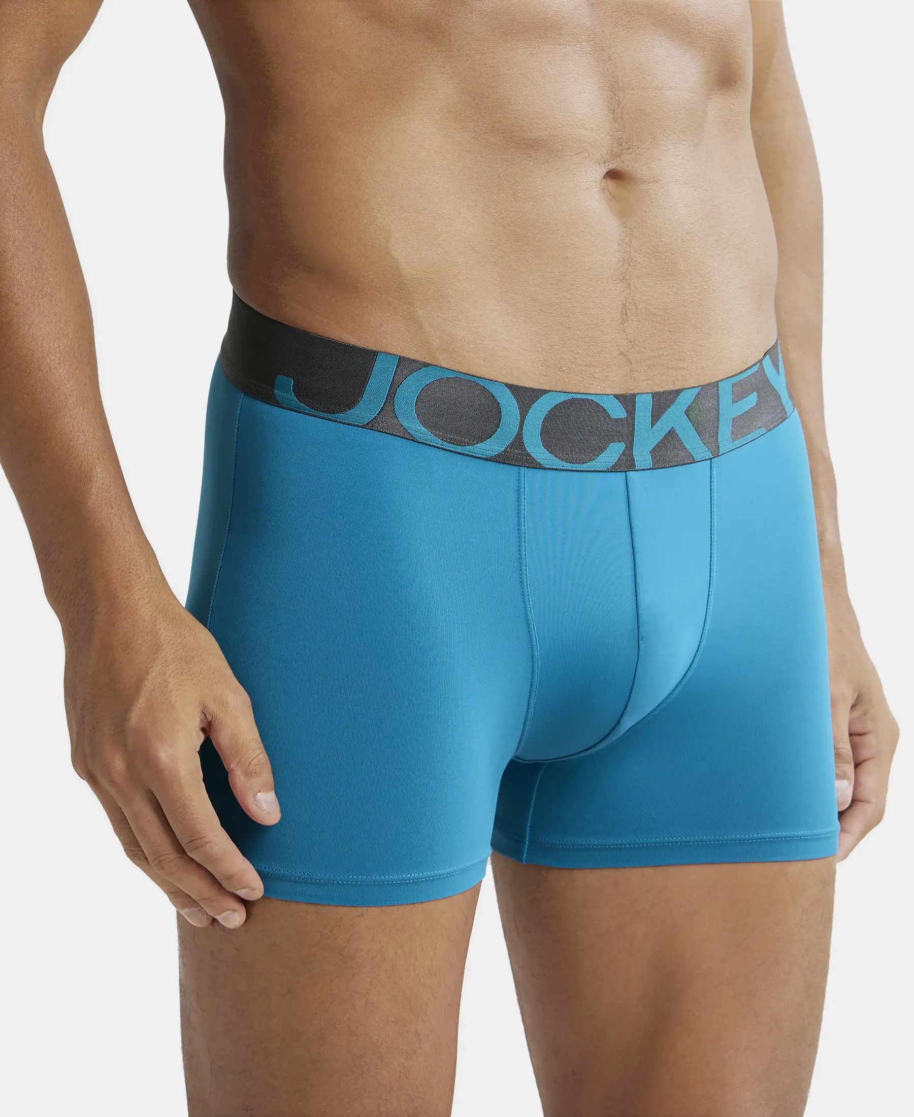 Tactel Microfiber Elastane Stretch Solid Trunk with Moisture Move Properties - Ocean Depth - Image 2