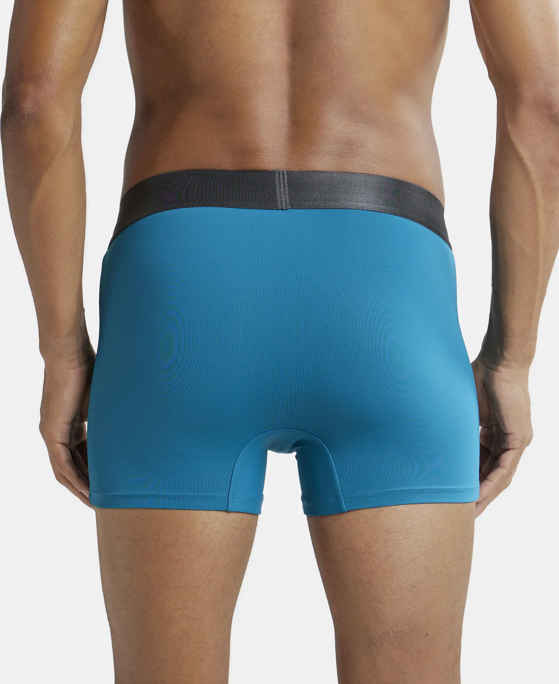 Tactel Microfiber Elastane Stretch Solid Trunk with Moisture Move Properties - Ocean Depth - Image 3