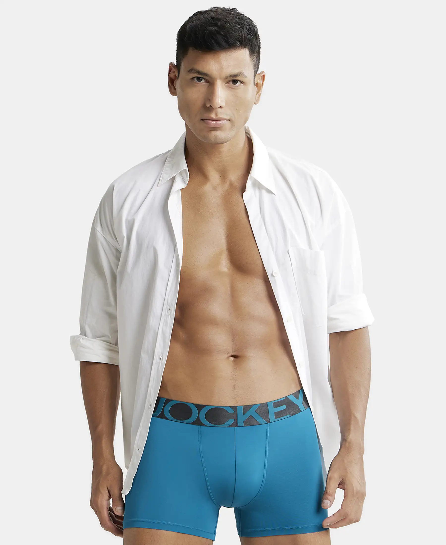 Tactel Microfiber Elastane Stretch Solid Trunk with Moisture Move Properties - Ocean Depth - Image 5