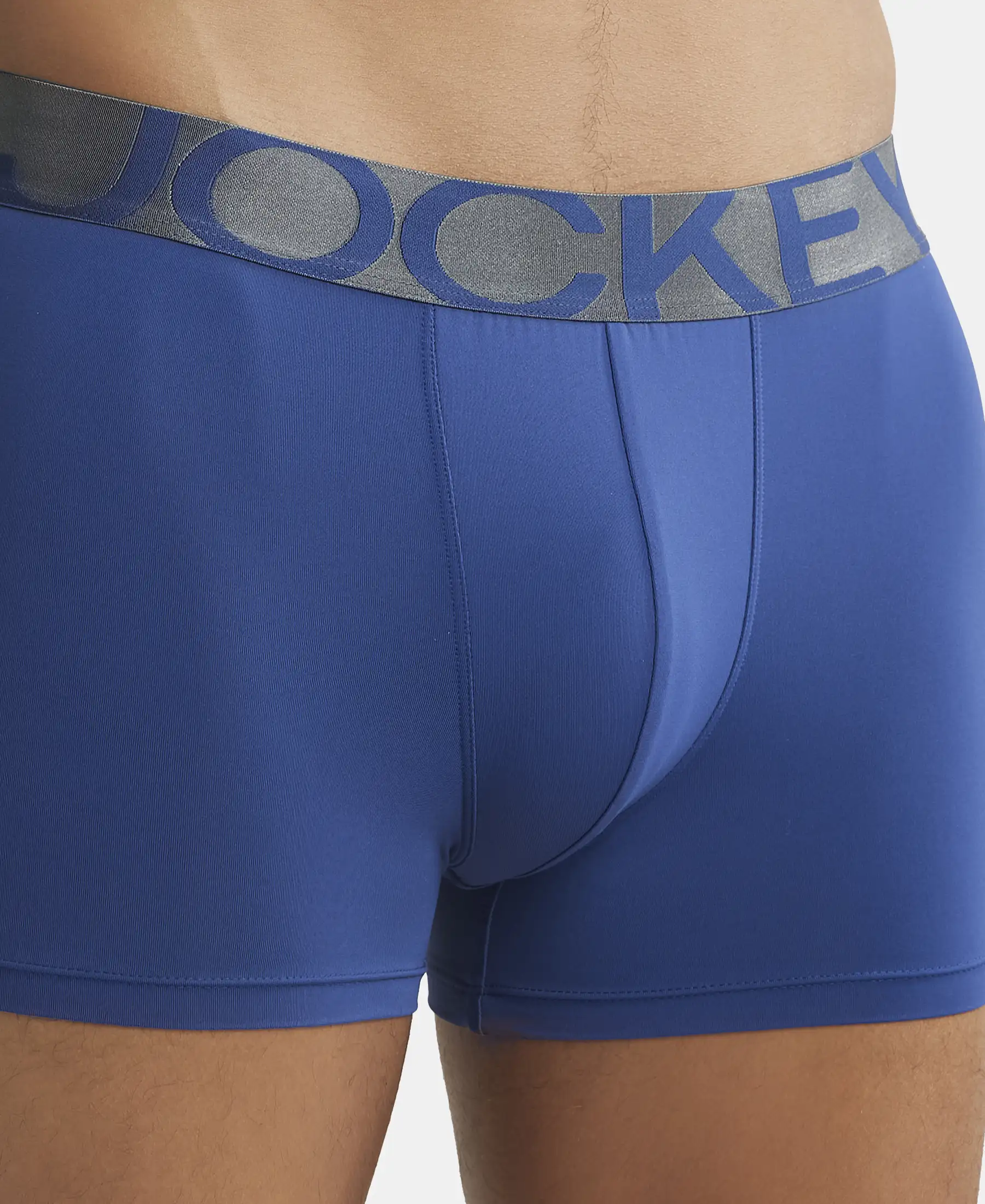 Tactel Microfiber Elastane Stretch Solid Trunk with Moisture Move Properties - Royal Blue - Image 7