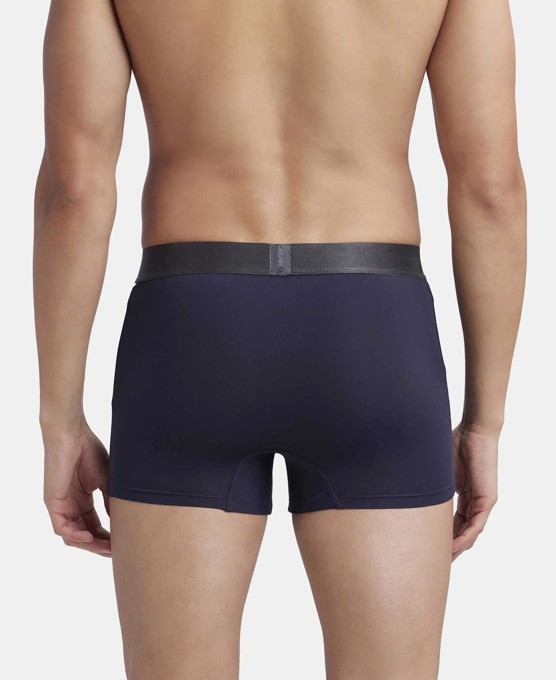 Tactel Microfiber Elastane Stretch Solid Trunk with Moisture Move Properties - True Navy - Image 3