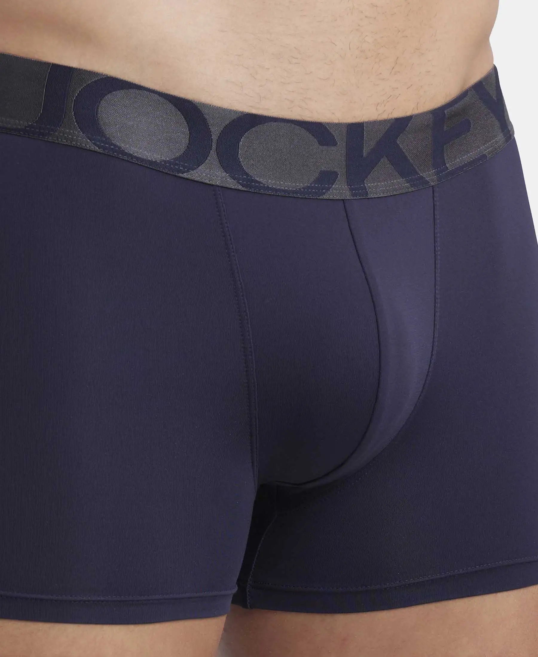 Tactel Microfiber Elastane Stretch Solid Trunk with Moisture Move Properties - True Navy - Image 6