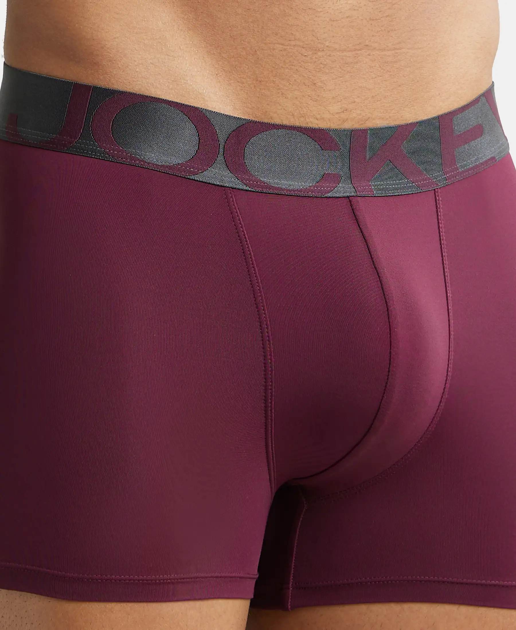 Tactel Microfiber Elastane Stretch Solid Trunk with Moisture Move Properties - Wine Tasting - Image 6
