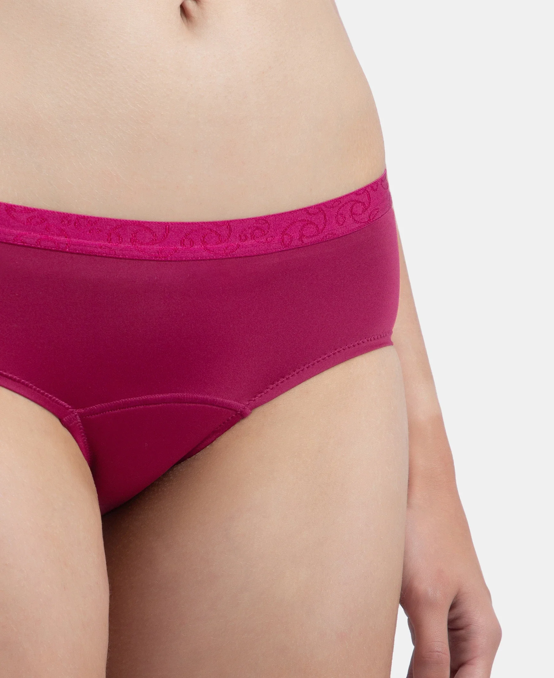 Tactel Microfiber Elastane Stretch Period Panty with Leak Proof Inner Absorbent Layer and StayFresh Treatment - Anemone - Image 7