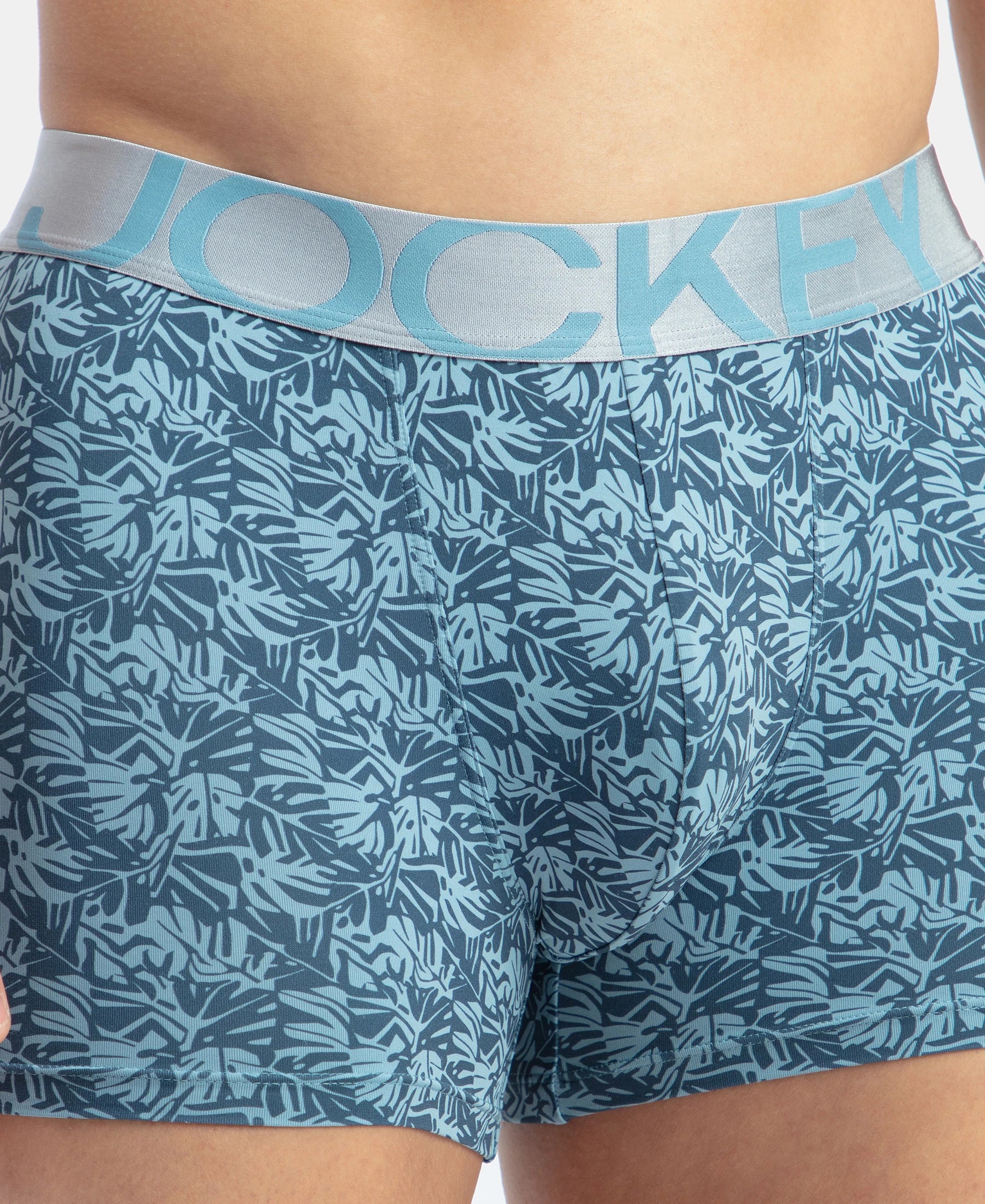 Tactel Microfiber Elastane Stretch Printed Trunk with Moisture Move Properties - Blue Shadow - Image 7