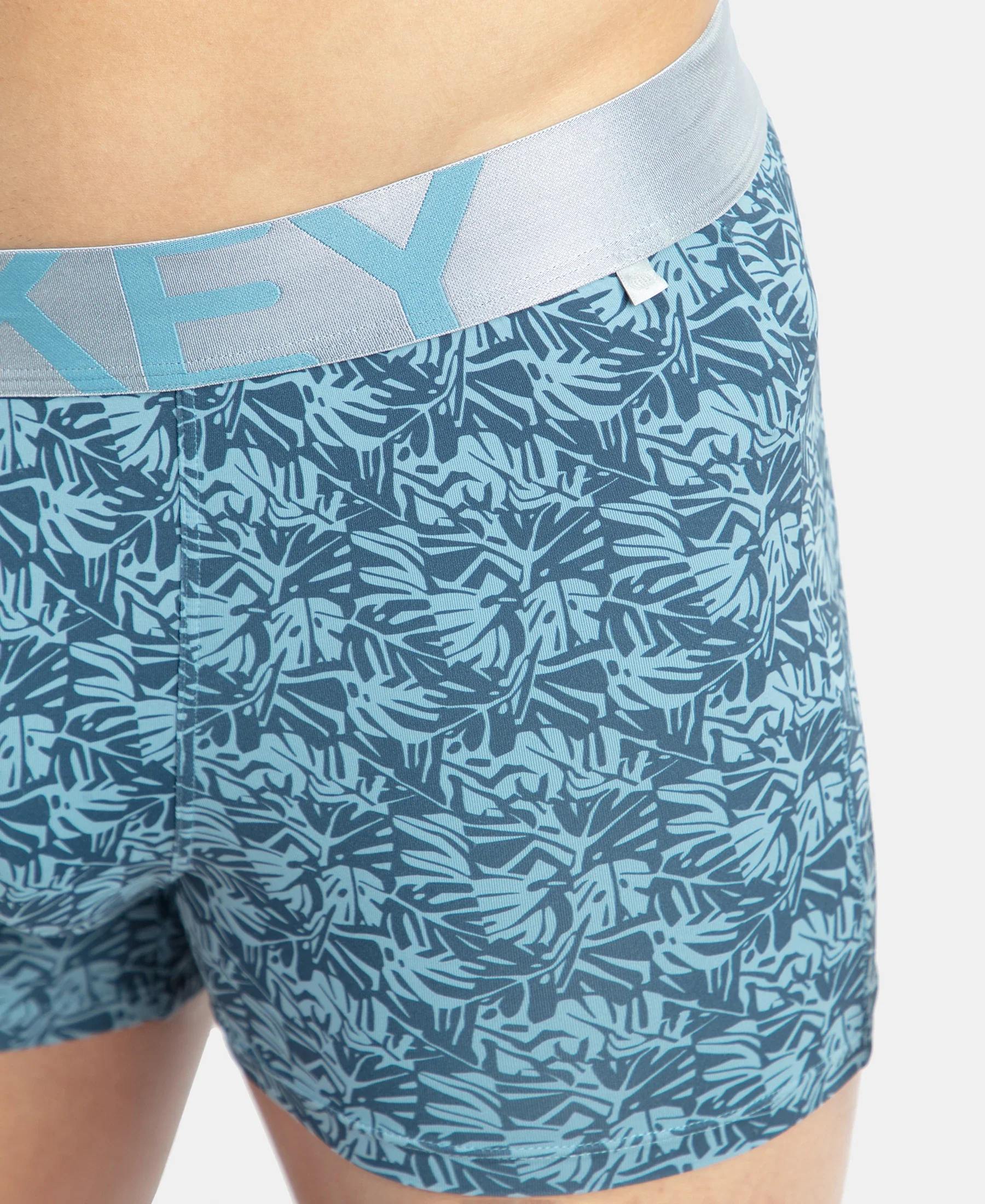 Tactel Microfiber Elastane Stretch Printed Trunk with Moisture Move Properties - Blue Shadow - Image 8