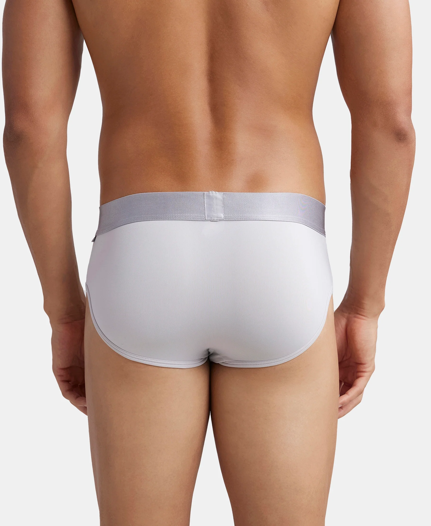 Tactel Microfiber Elastane Stretch Solid Brief with Moisture Move Properties - High Rise - Image 3