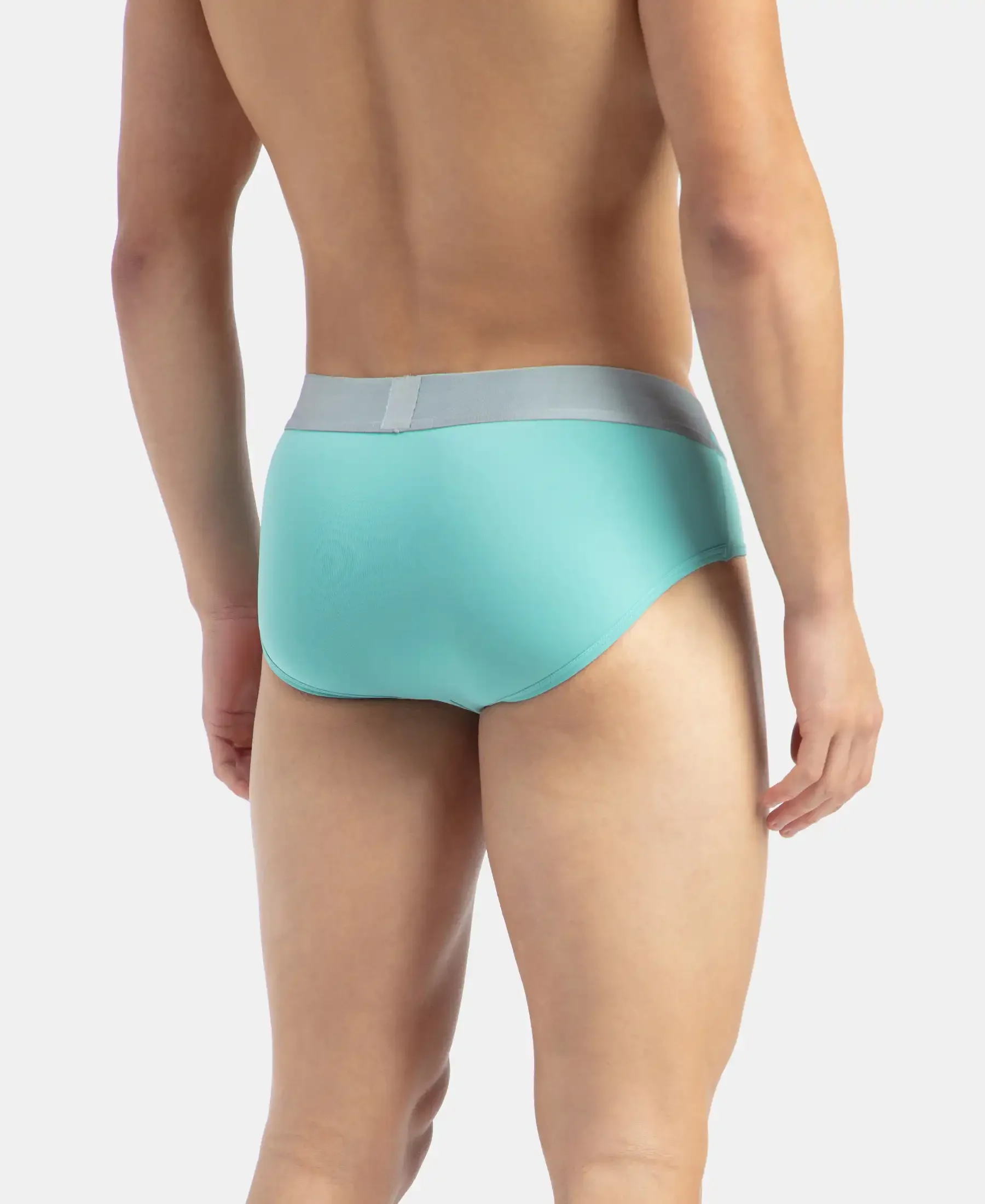 Tactel Microfiber Elastane Stretch Solid Brief with Moisture Move Properties - Meadow Brook - Image 3