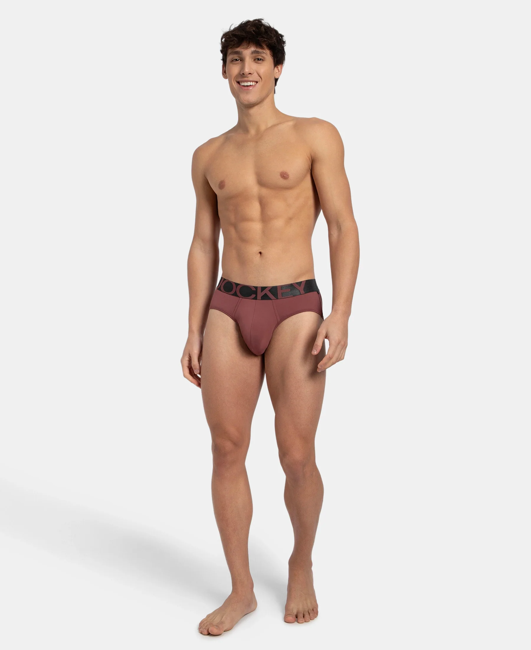 Tactel Microfiber Elastane Stretch Solid Brief with Moisture Move Properties - Wild Ginger - Image 4
