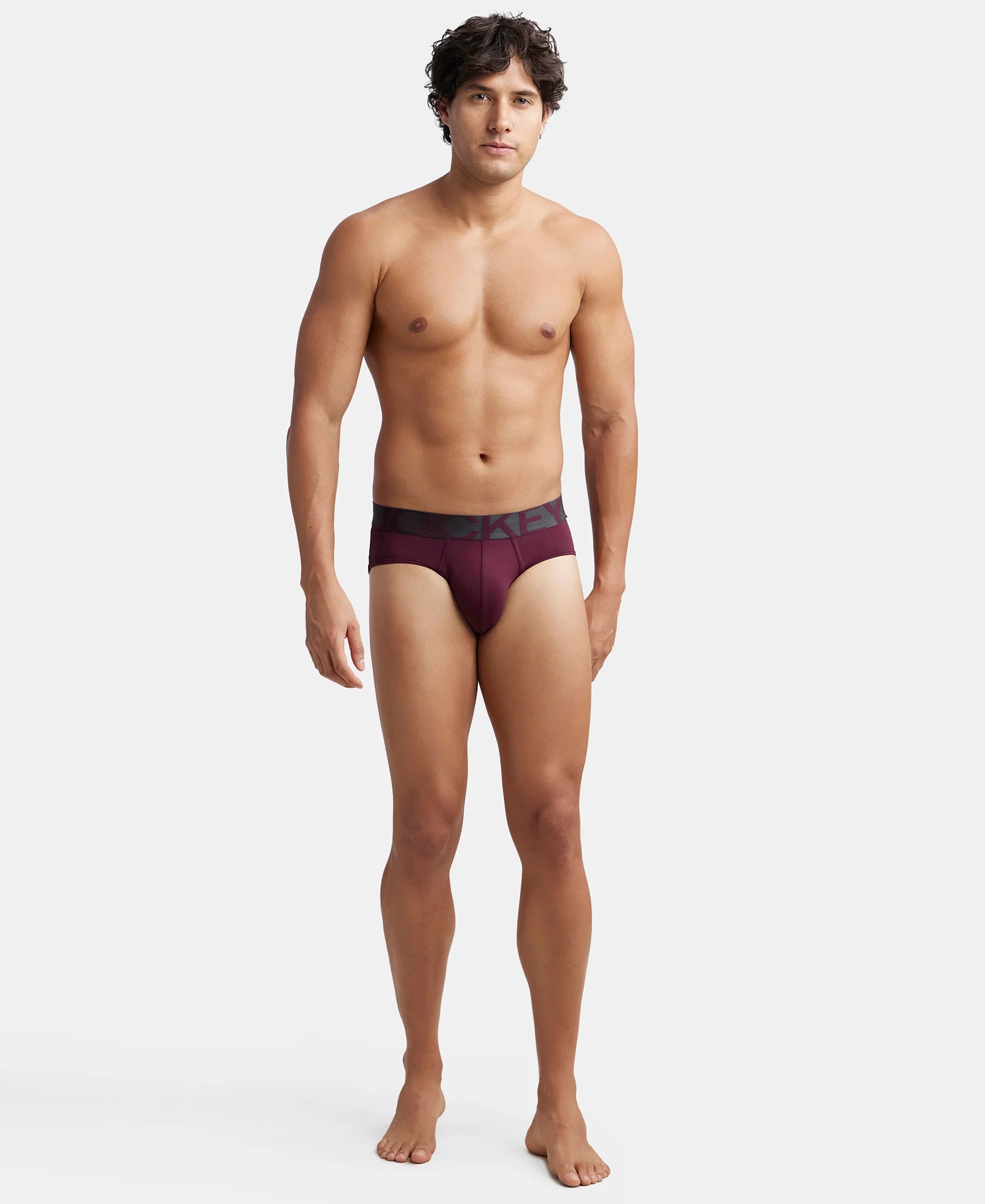 Tactel Microfiber Elastane Stretch Solid Brief with Moisture Move Properties - Wine Tasting & Forest Night (Pack of 2) - Image 10