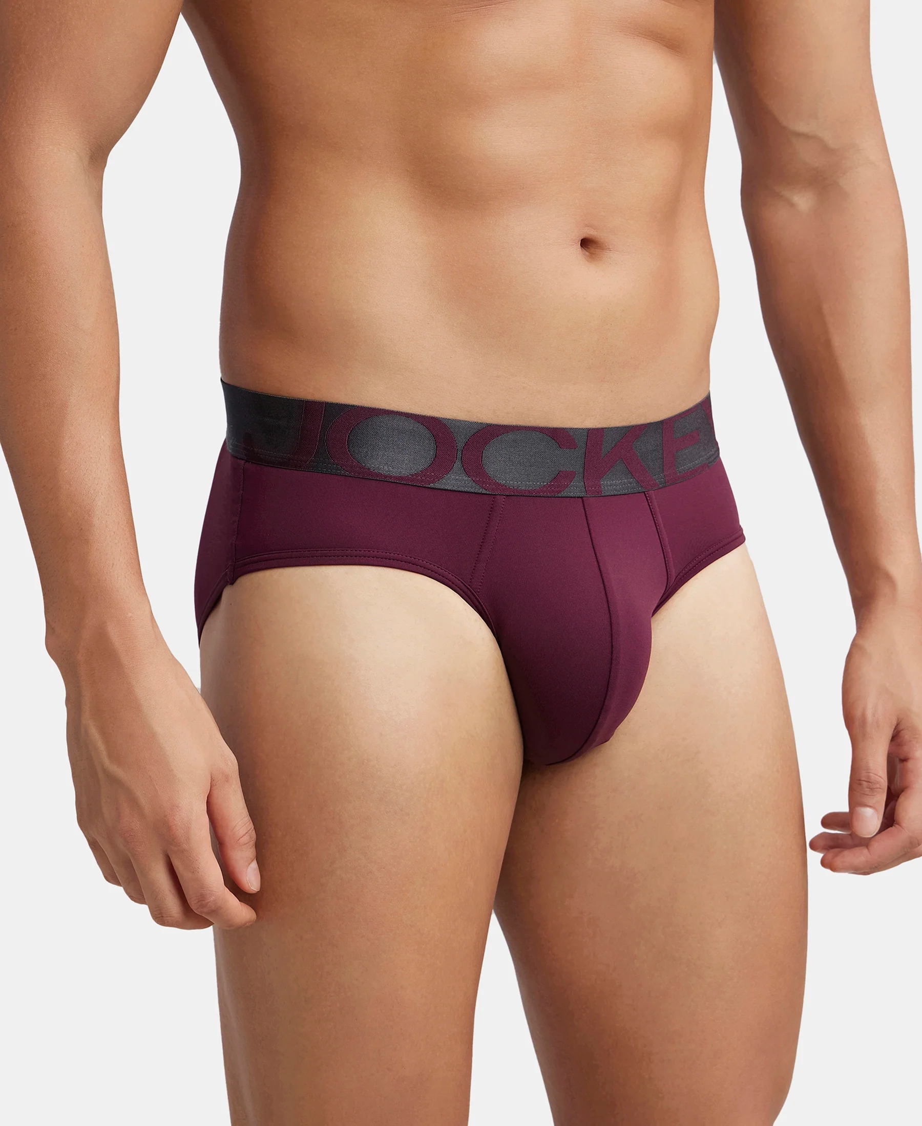 Tactel Microfiber Elastane Stretch Solid Brief with Moisture Move Properties - Wine Tasting & Forest Night (Pack of 2) - Image 6