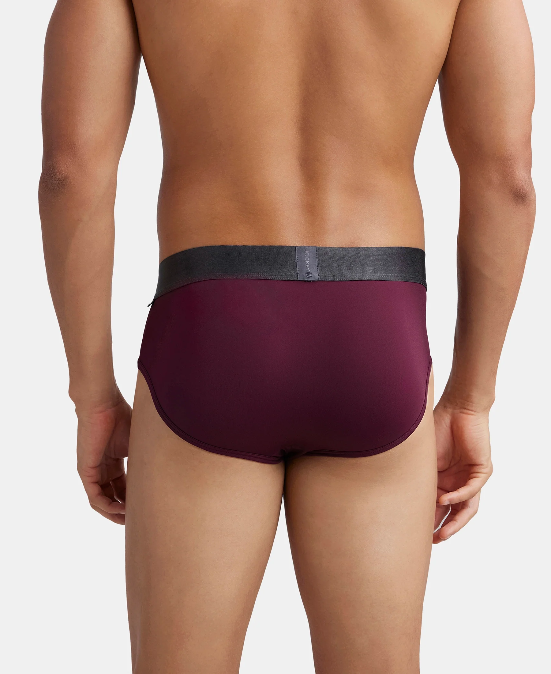 Tactel Microfiber Elastane Stretch Solid Brief with Moisture Move Properties - Wine Tasting & Forest Night (Pack of 2) - Image 8