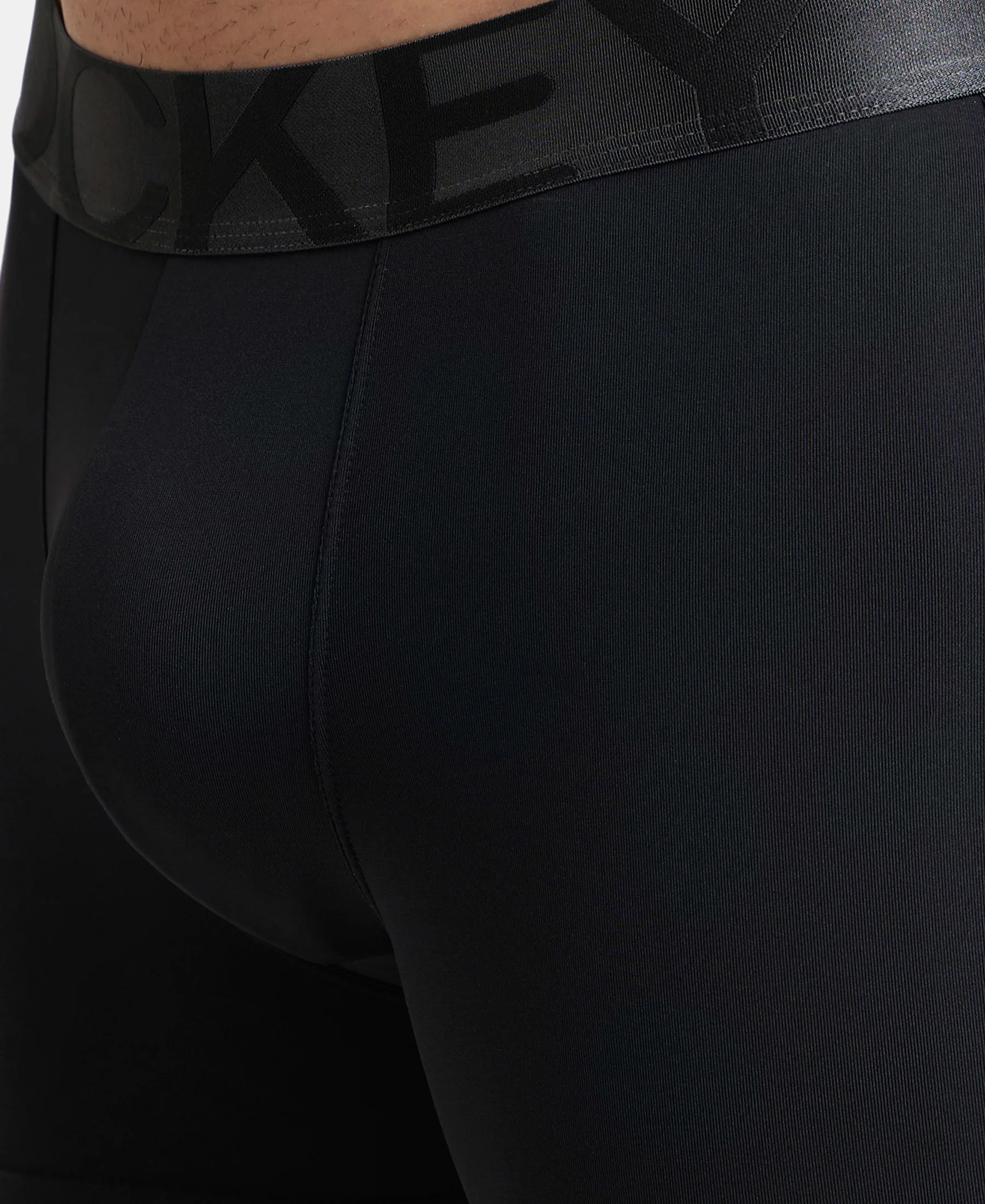Tactel Microfiber Elastane Stretch Solid Trunk with Moisture Move Properties - Black (Pack of 2) - Image 8