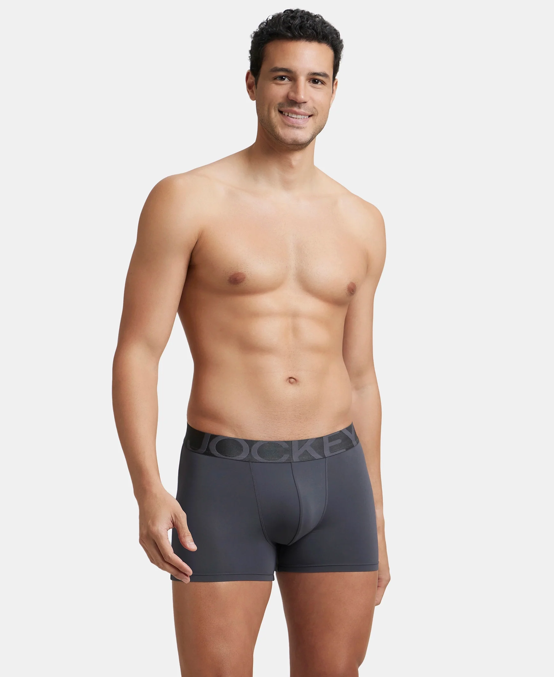 Tactel Microfiber Elastane Stretch Solid Trunk with Moisture Move Properties - Ebony & Navy (Pack of 2) - Image 11