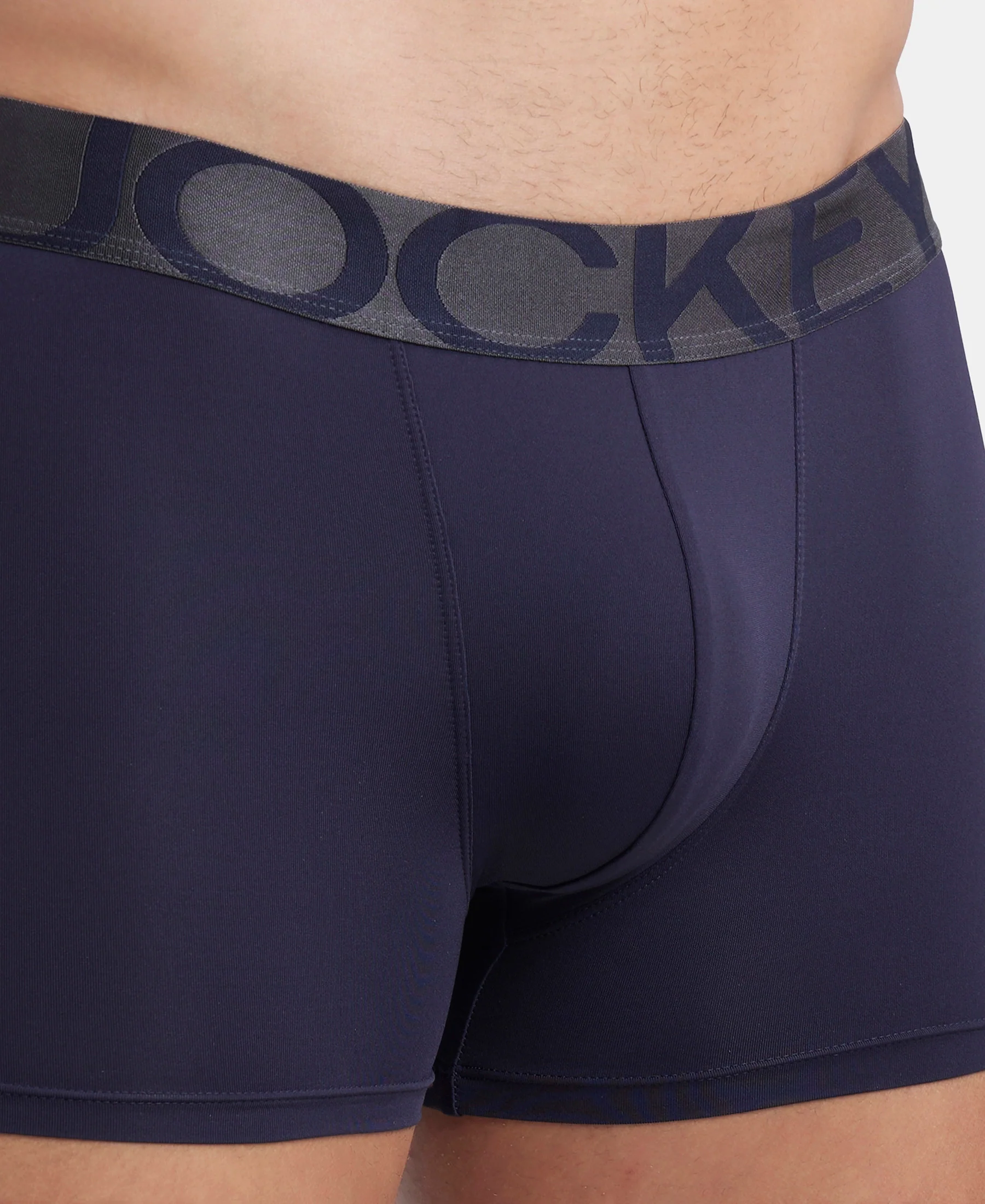Tactel Microfiber Elastane Stretch Solid Trunk with Moisture Move Properties - Ebony & Navy (Pack of 2) - Image 14