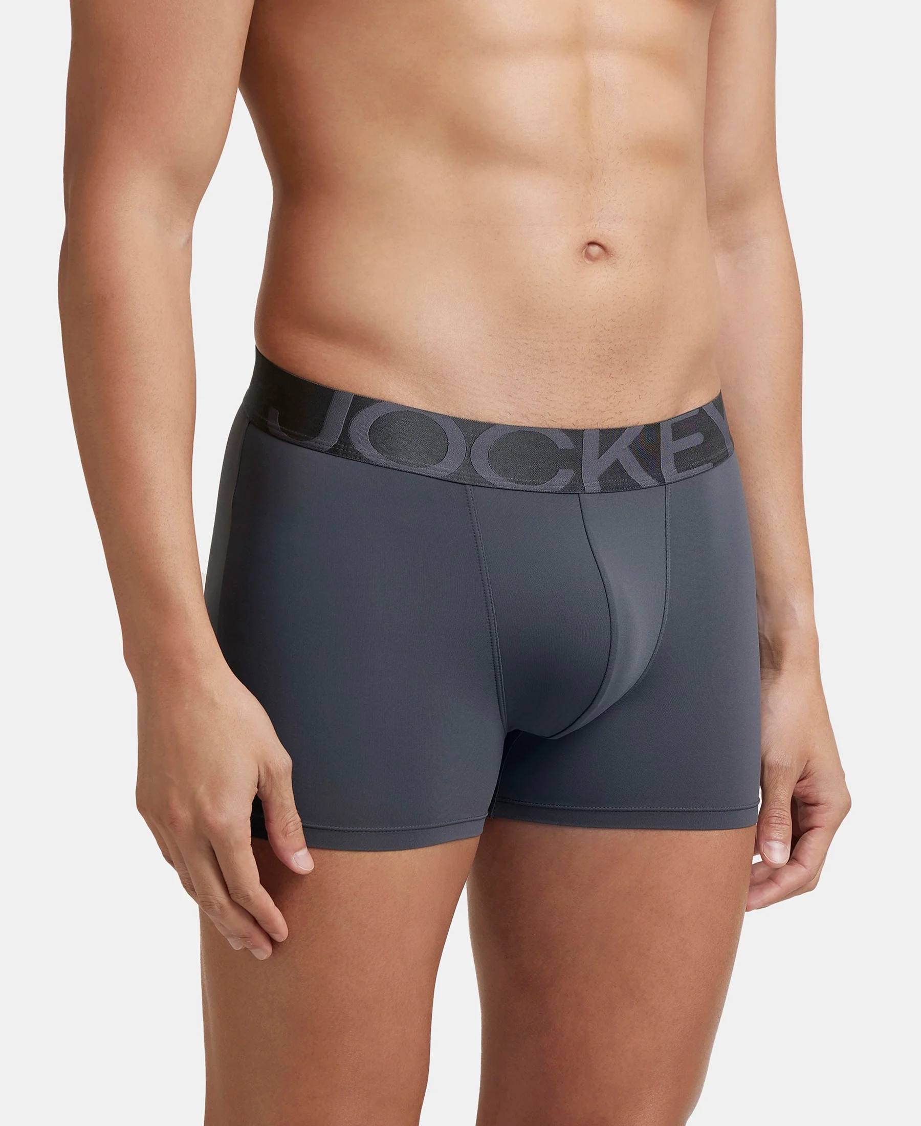 Tactel Microfiber Elastane Stretch Solid Trunk with Moisture Move Properties - Ebony & Navy (Pack of 2) - Image 4