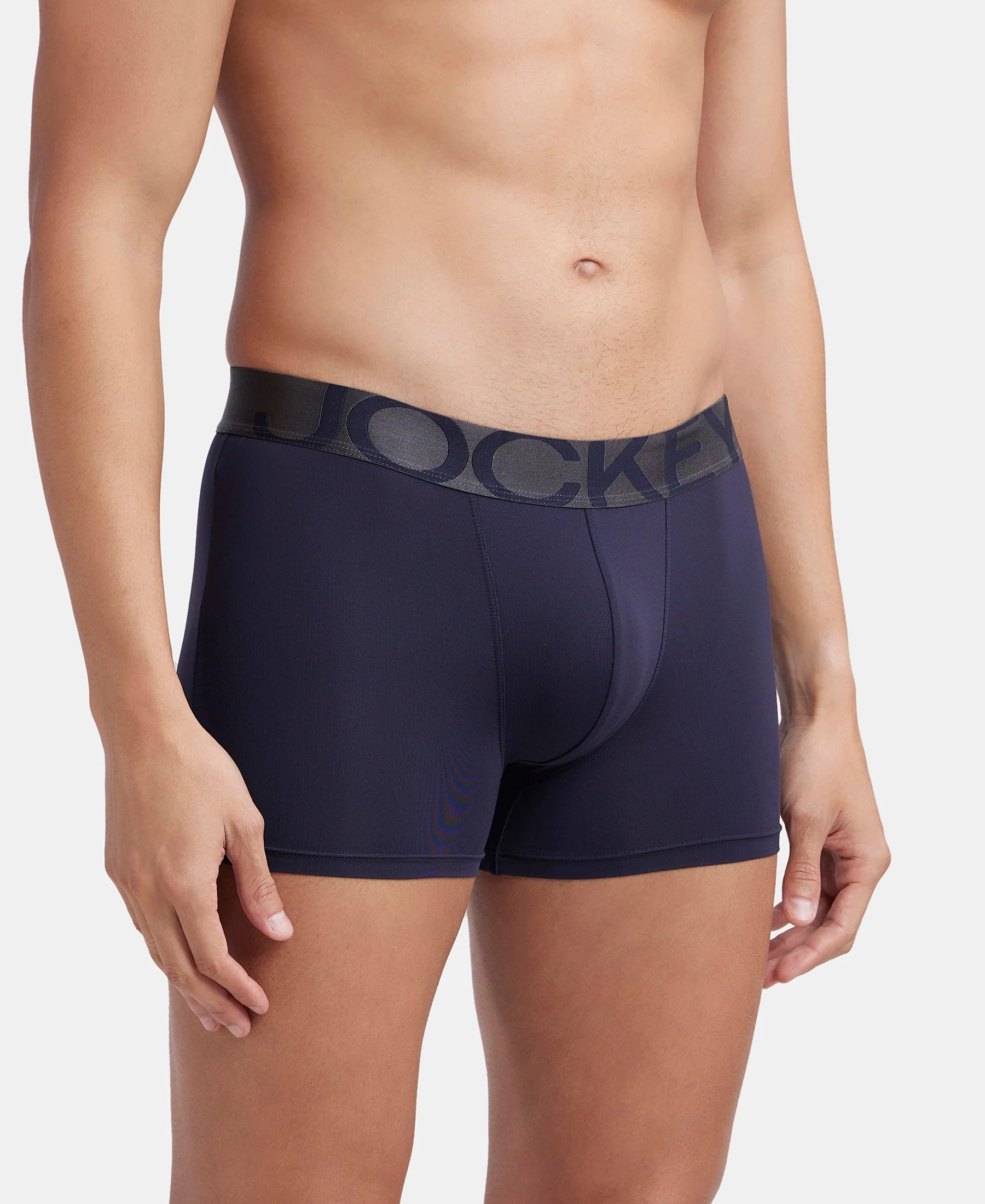 Tactel Microfiber Elastane Stretch Solid Trunk with Moisture Move Properties - Ebony & Navy (Pack of 2) - Image 6
