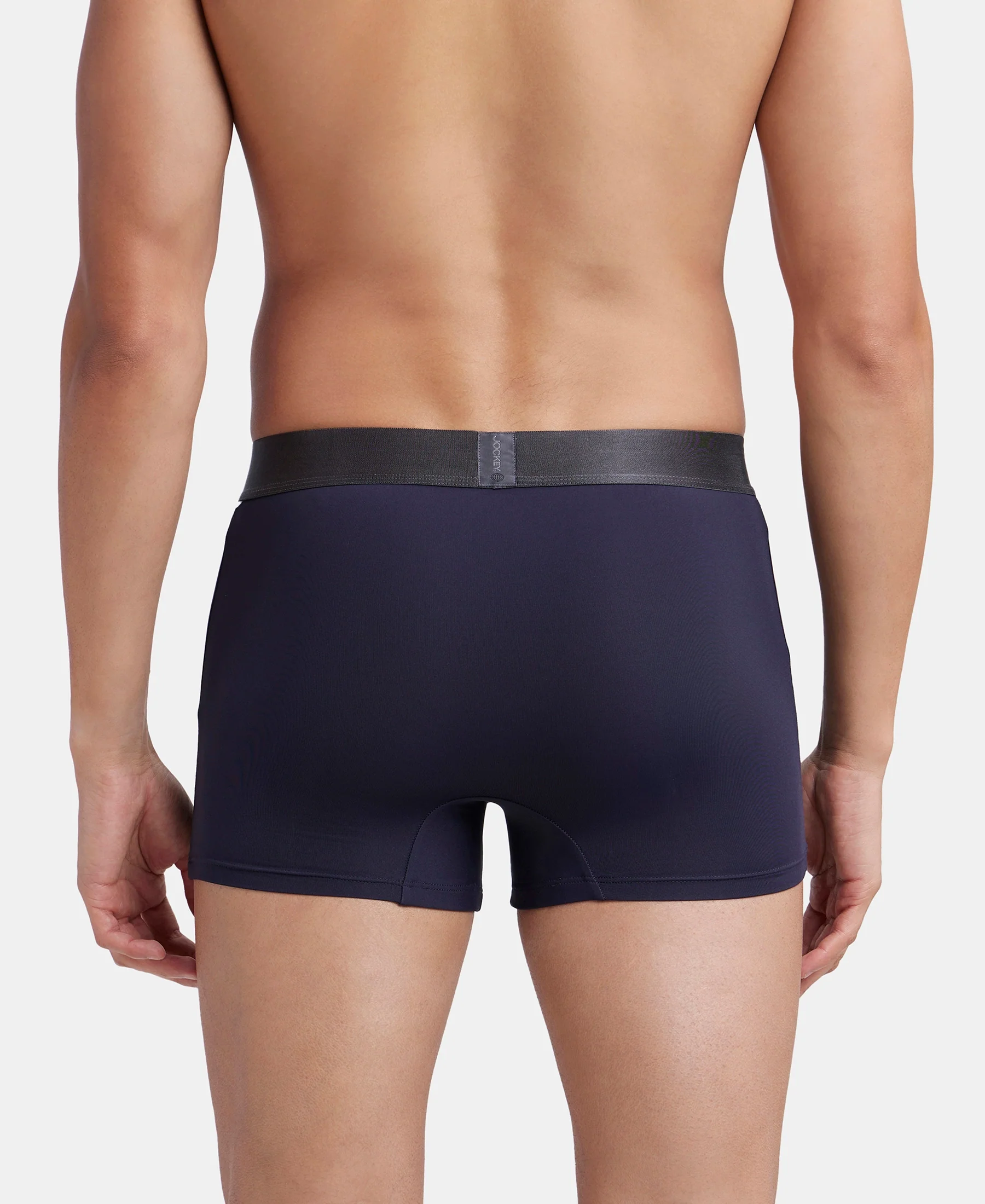 Tactel Microfiber Elastane Stretch Solid Trunk with Moisture Move Properties - Ebony & Navy (Pack of 2) - Image 8