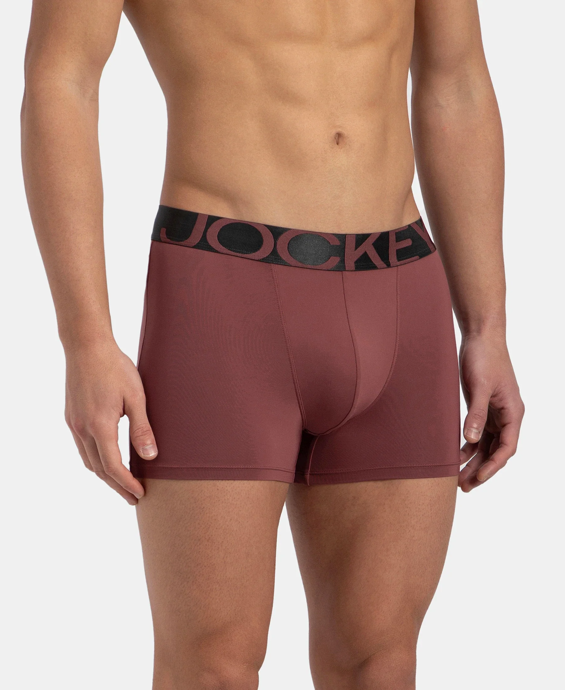 Tactel Microfiber Elastane Stretch Solid Trunk with Moisture Move Properties - Wild Ginger - Image 2