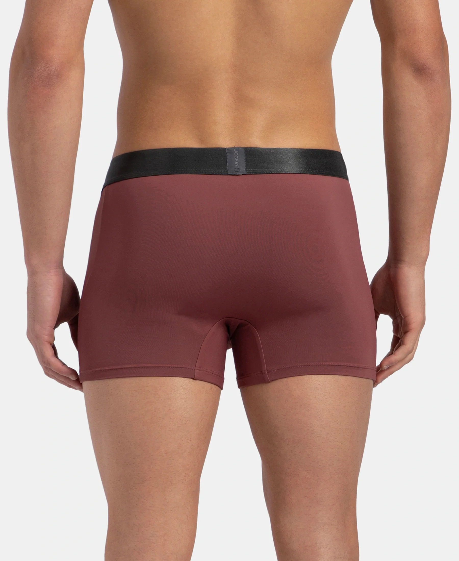 Tactel Microfiber Elastane Stretch Solid Trunk with Moisture Move Properties - Wild Ginger - Image 3