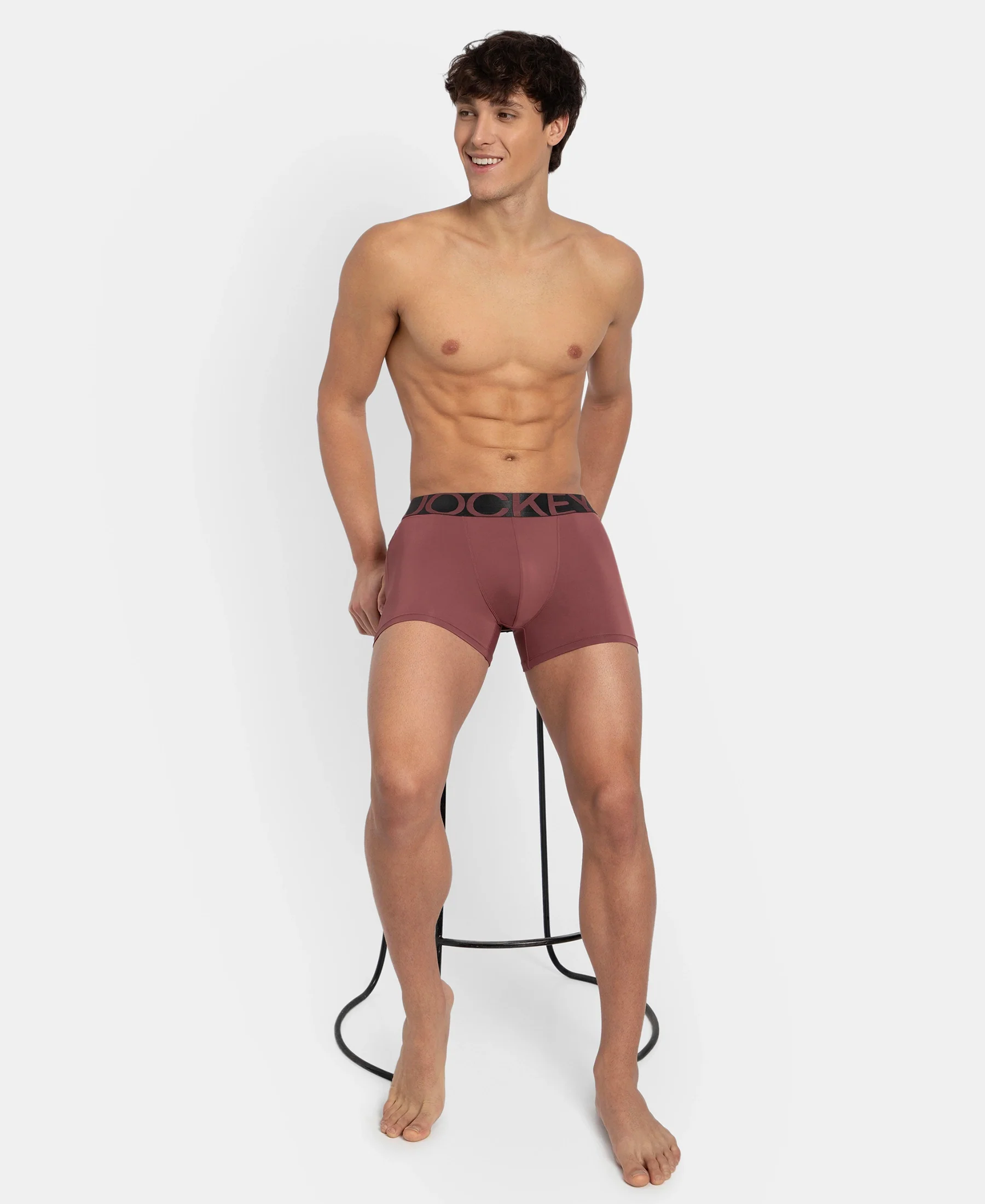 Tactel Microfiber Elastane Stretch Solid Trunk with Moisture Move Properties - Wild Ginger - Image 6