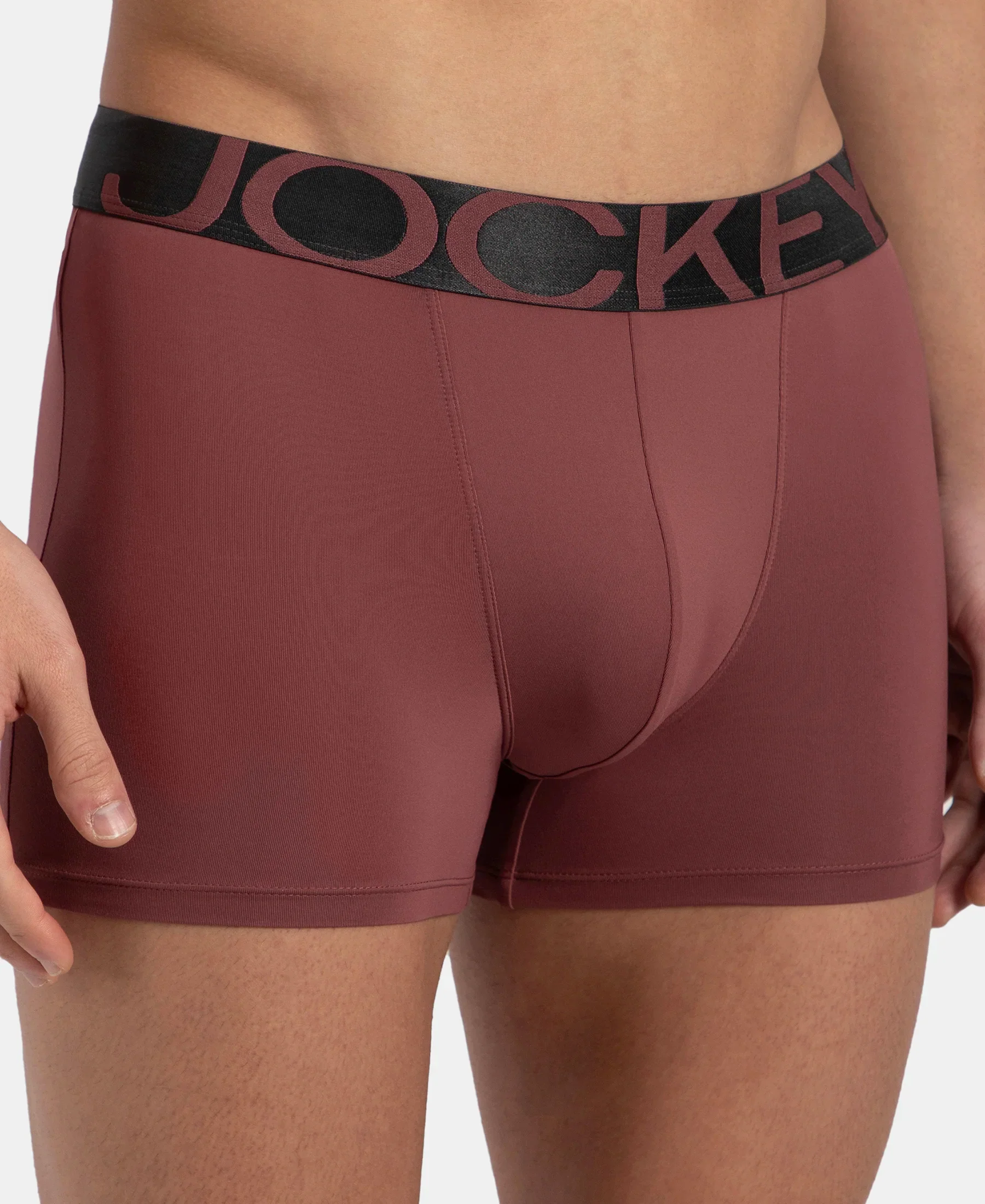 Tactel Microfiber Elastane Stretch Solid Trunk with Moisture Move Properties - Wild Ginger - Image 7