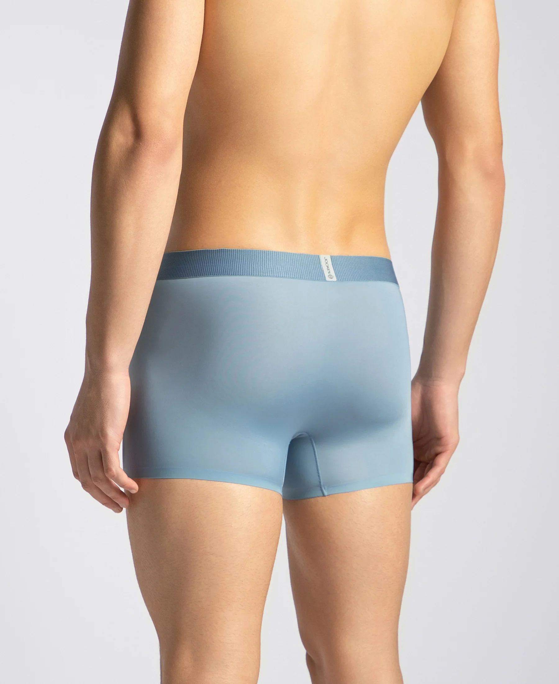 Tactouch Microfiber Elastane Stretch Seamfree Bonded Tech Solid Trunk with Internal Breathable Mesh - Blue Shadow - Image 3