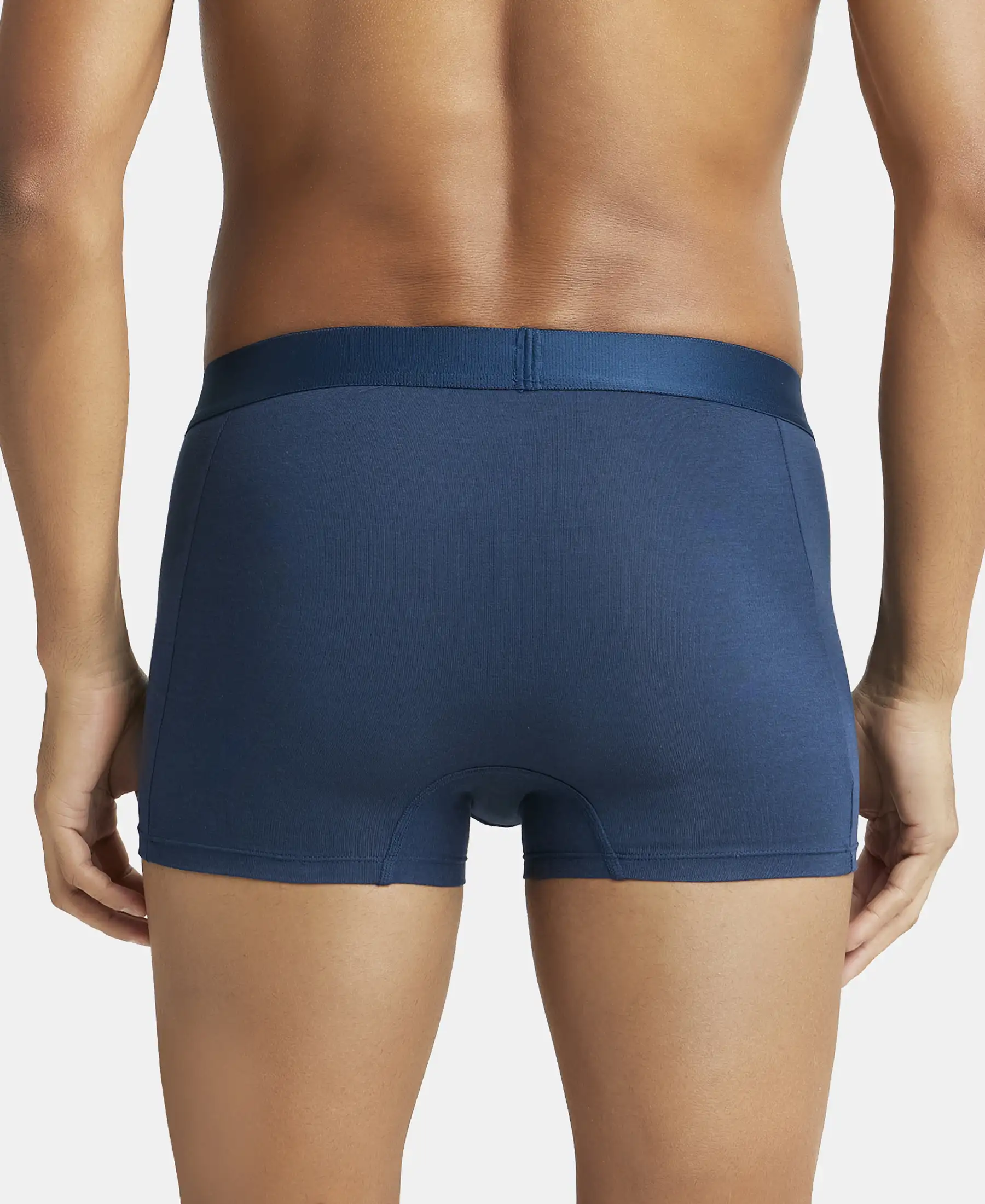 Tencel Micro Modal Cotton Elastane Stretch Solid Trunk with Natural StayFresh Properties - Petrol - Image 3