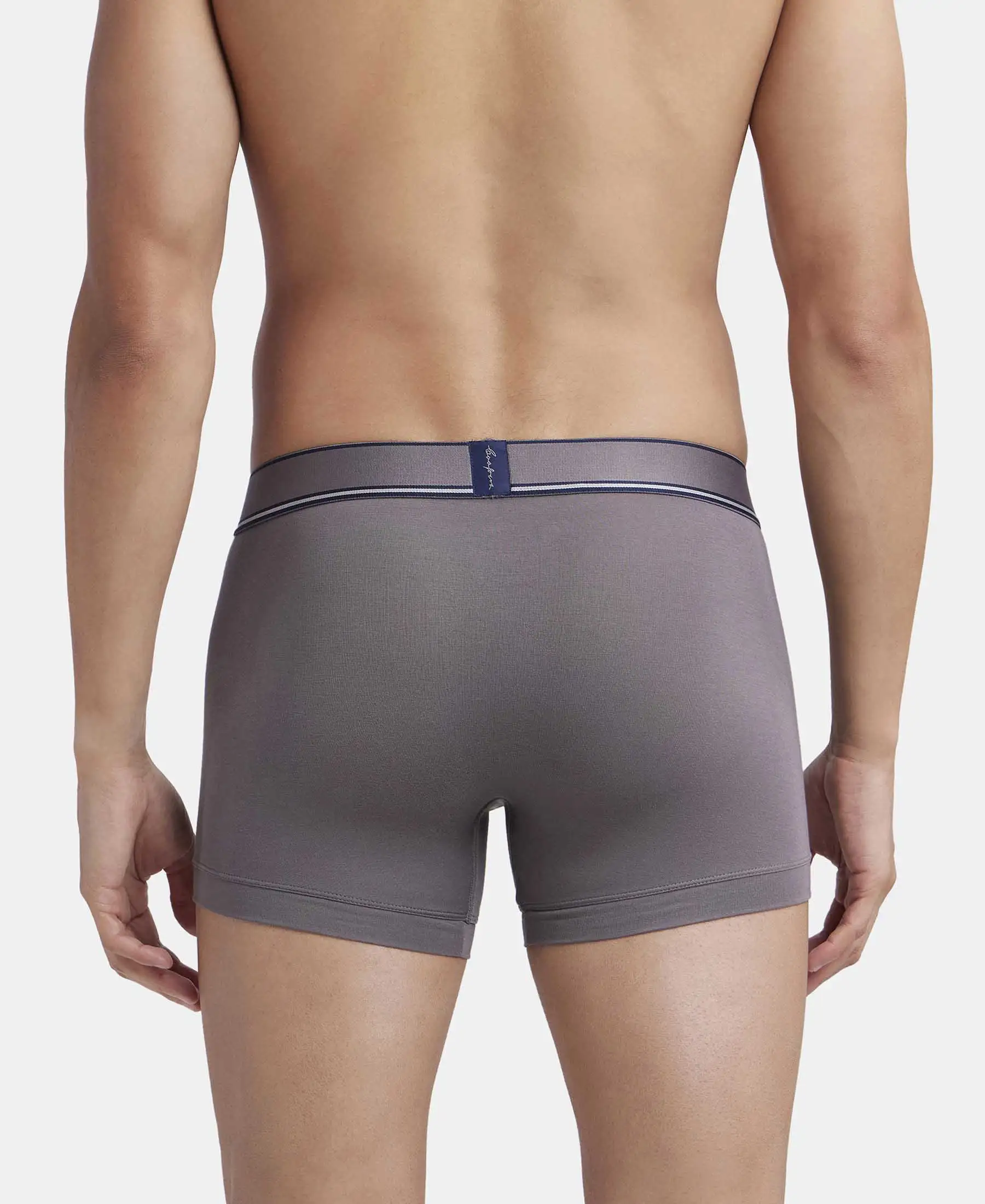 Tencel Micro Modal Elastane Stretch Solid Trunk with Natural StayFresh Properties - Gunmetal - Image 3