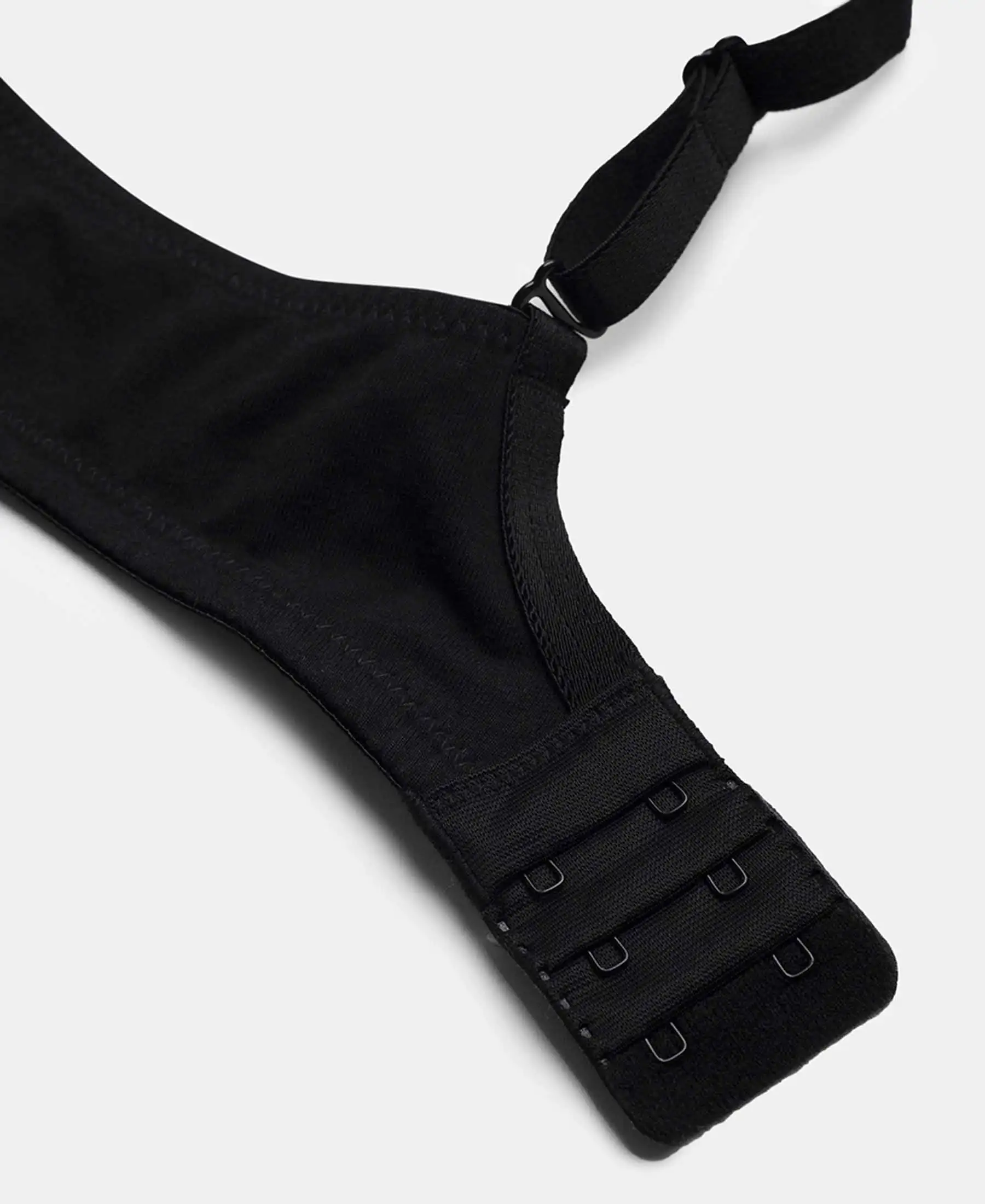 Under-Wired Padded Super Combed Cotton Elastane Stretch Medium Coverage T-Shirt Bra with Detachable Straps - Black - Image 12