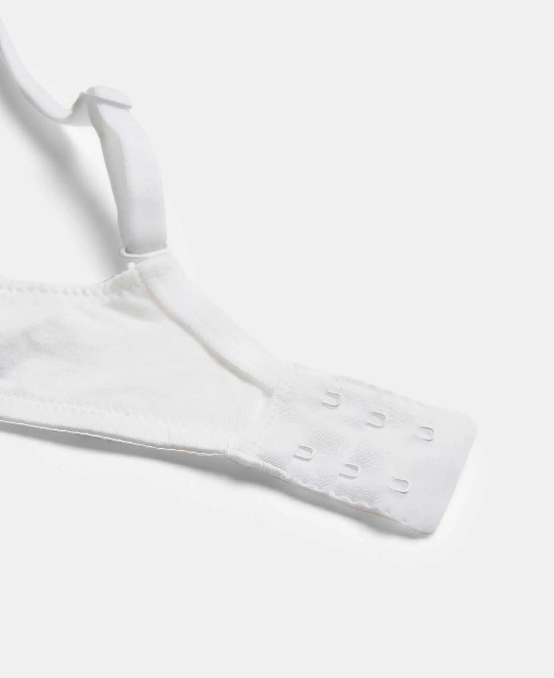 Under-Wired Padded Super Combed Cotton Elastane Stretch Medium Coverage T-Shirt Bra with Detachable Straps - White - Image 12