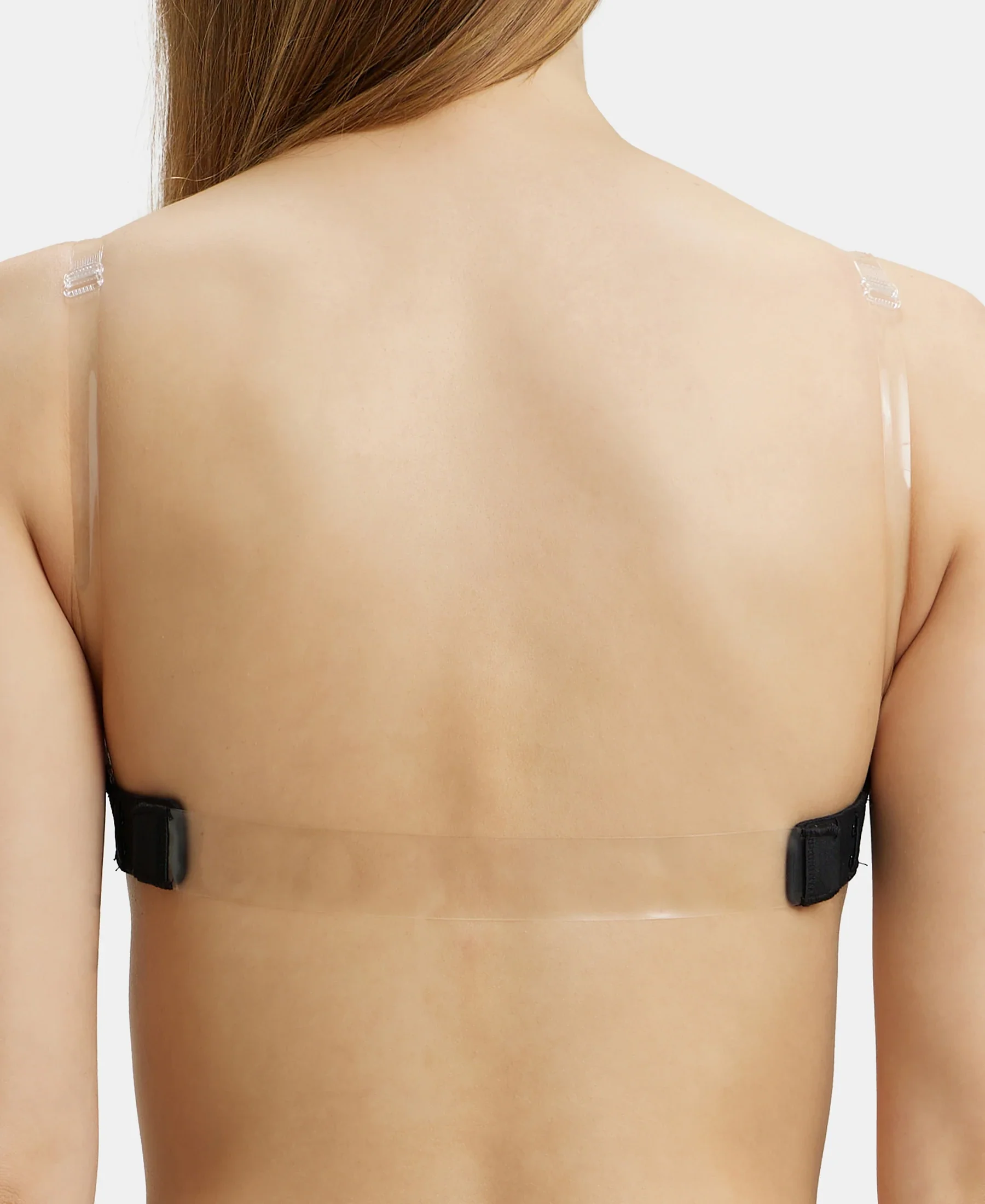 Wired Padded Soft Touch Microfiber Elastane Stretch Medium Coverage Multiway Backless Bra - Black - Image 3