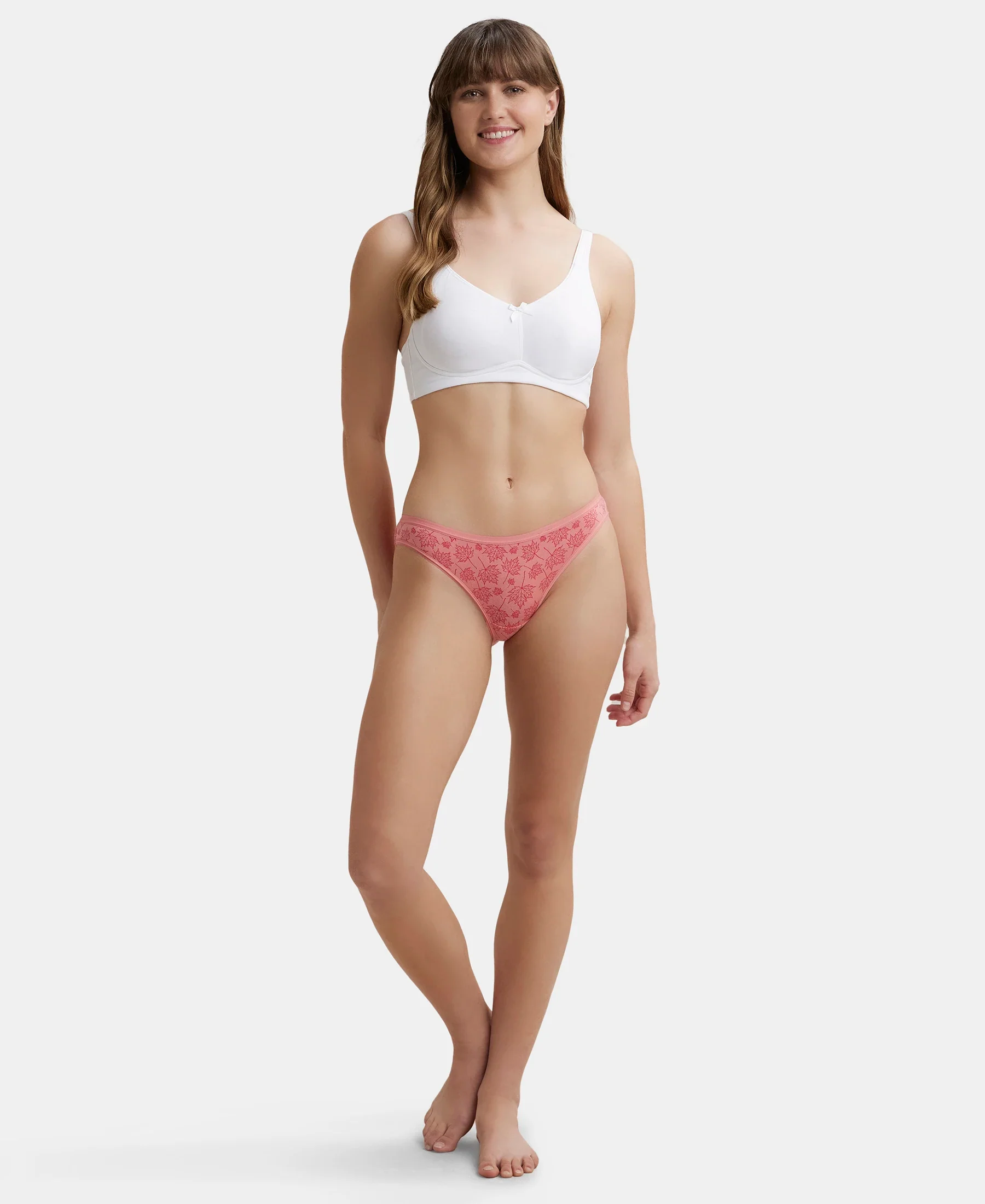 Wirefree Non Padded Super Combed Cotton Elastane Stretch Full Coverage Everyday Bra with Concealed Shaper Panel - White - Image 4