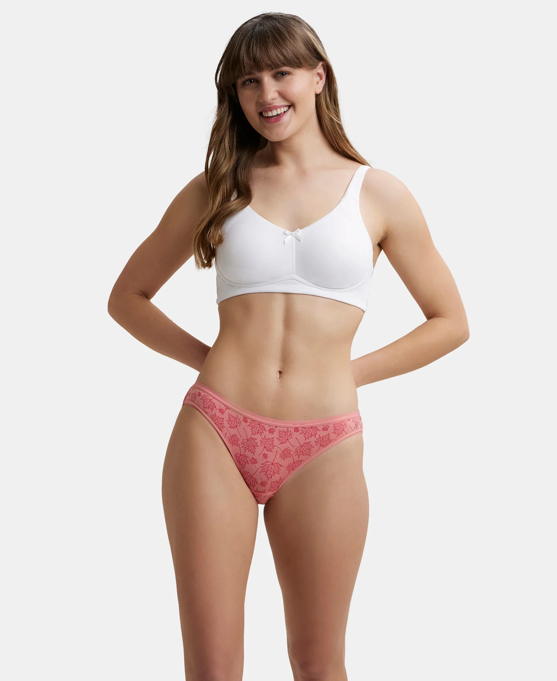 Wirefree Non Padded Super Combed Cotton Elastane Stretch Full Coverage Everyday Bra with Concealed Shaper Panel - White - Image 7