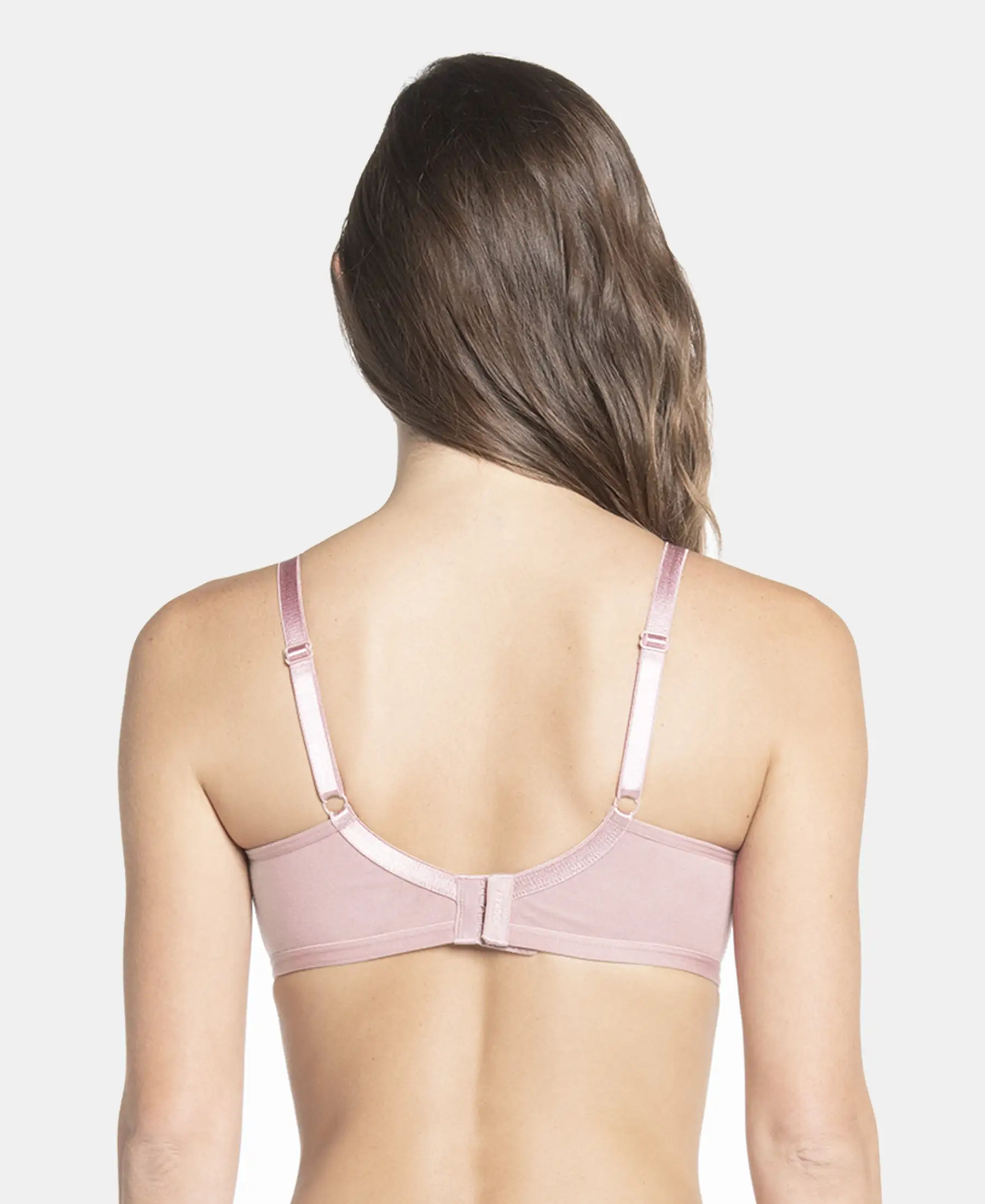 Wirefree Non Padded Super Combed Cotton Elastane Stretch Full Coverage Nursing Bra with Front Clasp Opening - Candy Pink - Image 3