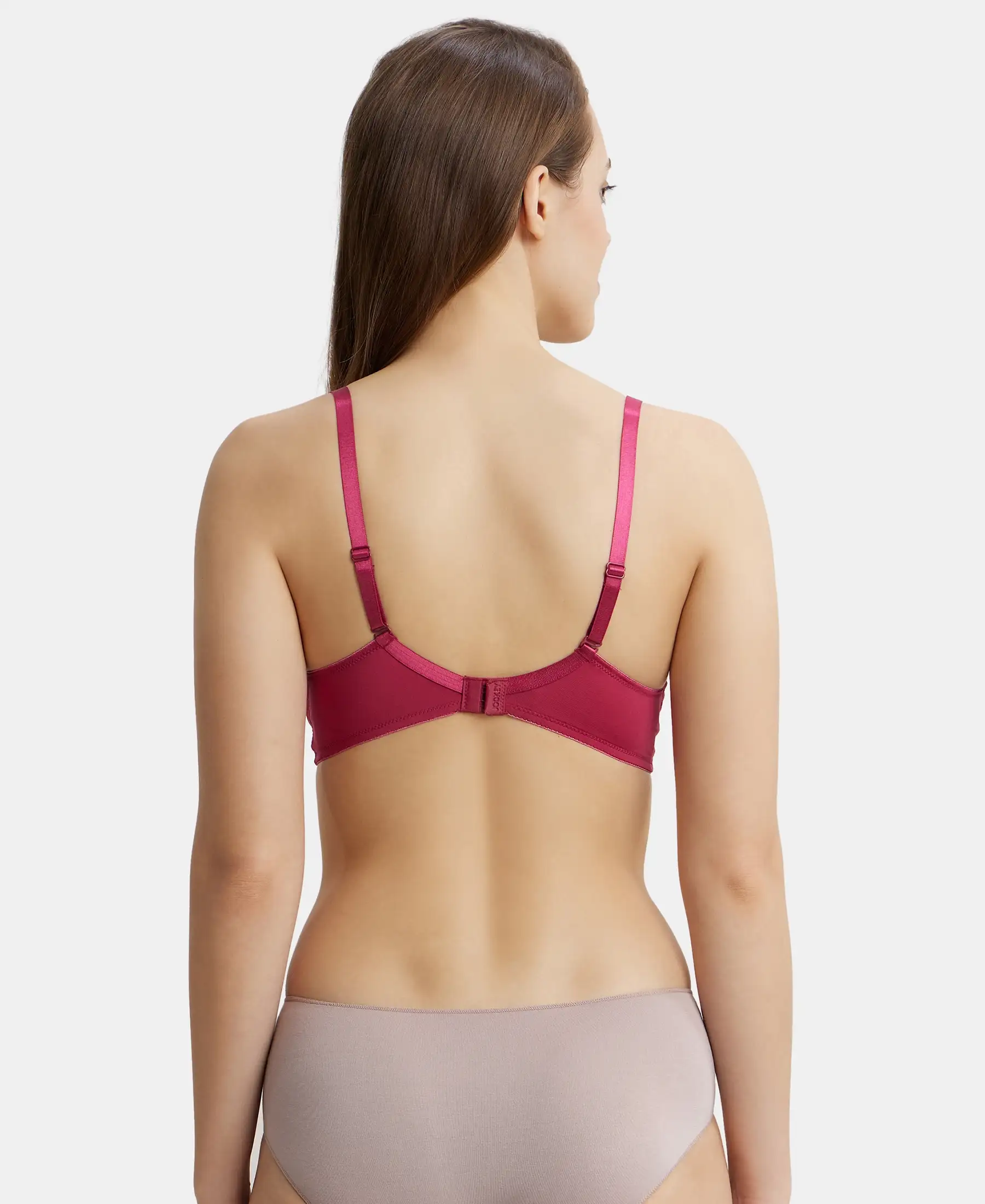 Wirefree Padded Microfiber Elastane Stretch Full Coverage T-Shirt Bra with Magic Under Cup - Anemone - Image 3