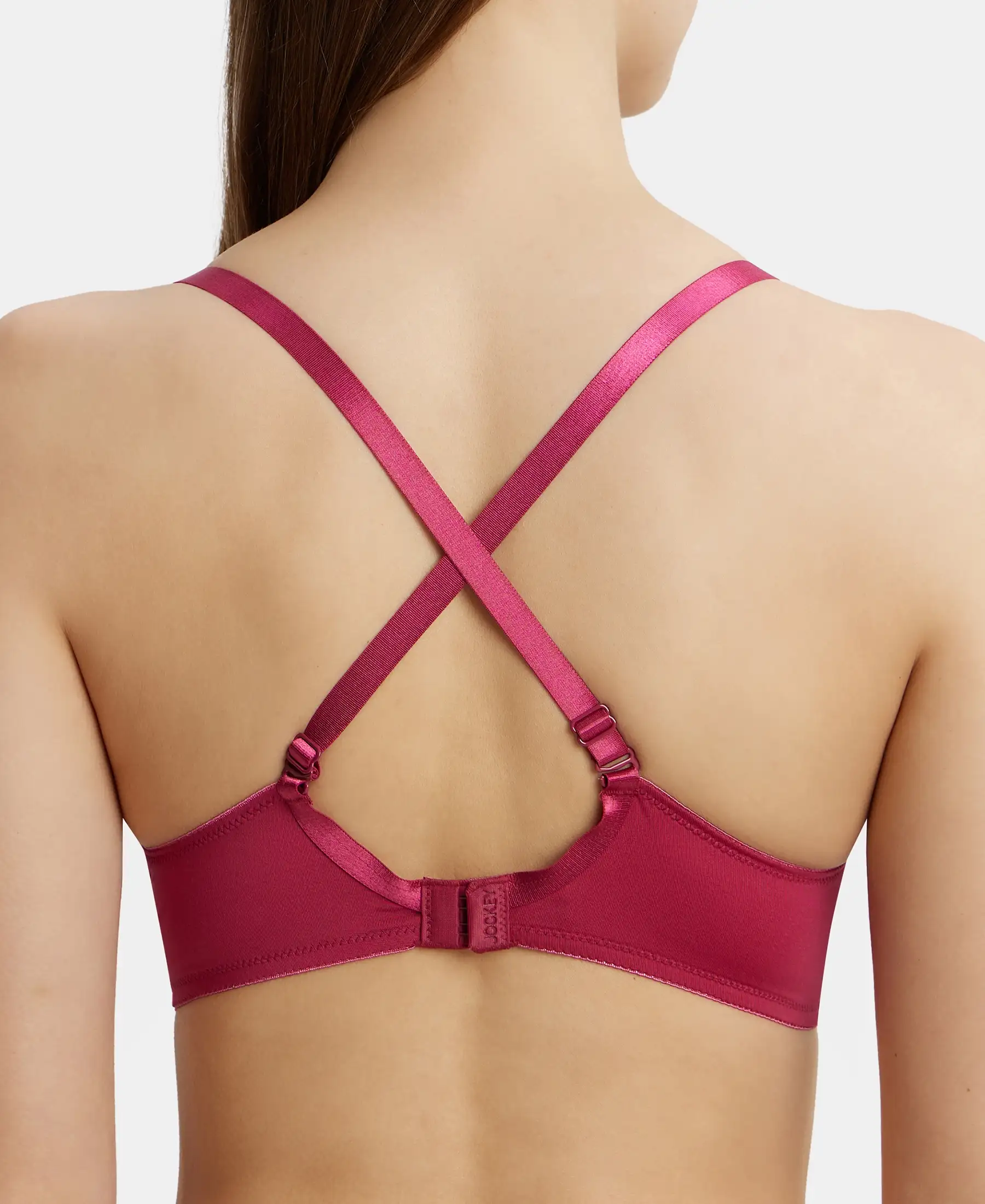 Wirefree Padded Microfiber Elastane Stretch Full Coverage T-Shirt Bra with Magic Under Cup - Anemone - Image 7